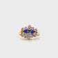 14K Yellow Gold Tanzanite Women's Diamond Ring - 0.80ct