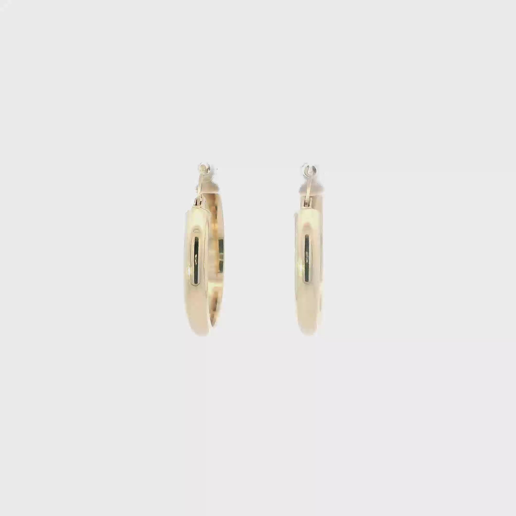 14K Yellow Gold Hoop Earrings