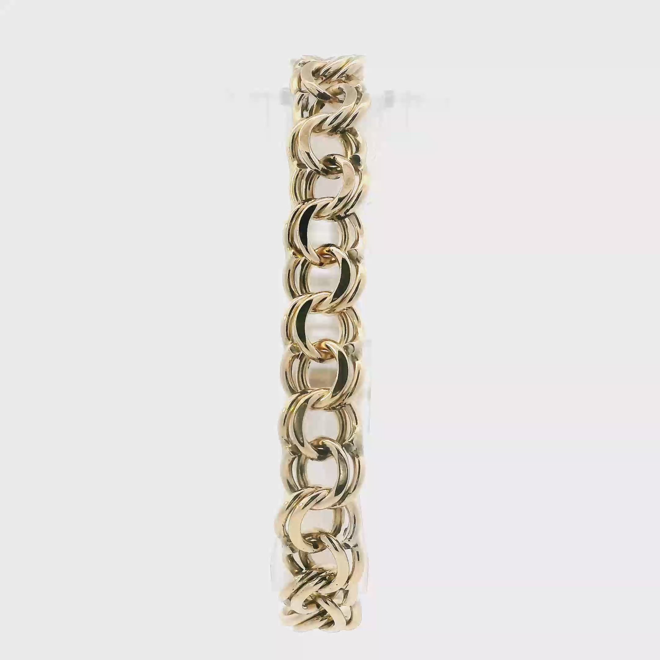 14K Yellow Double Link Bracelet