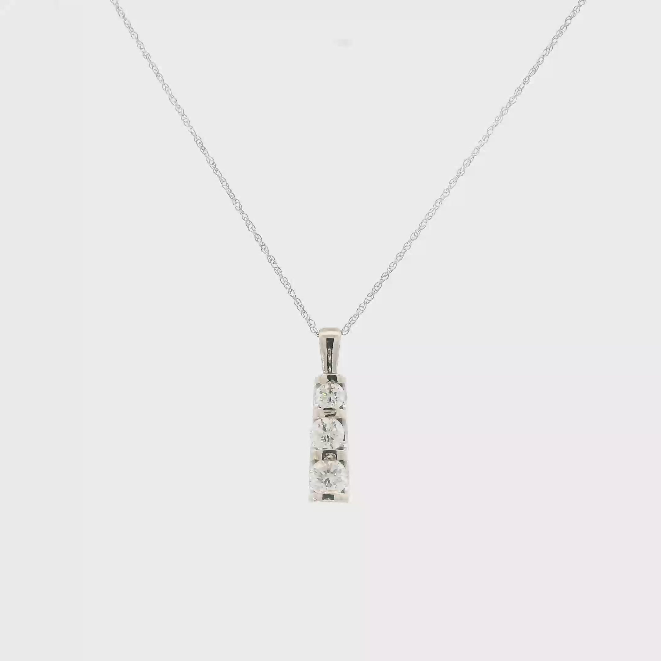 14K White Gold Diamond & 18