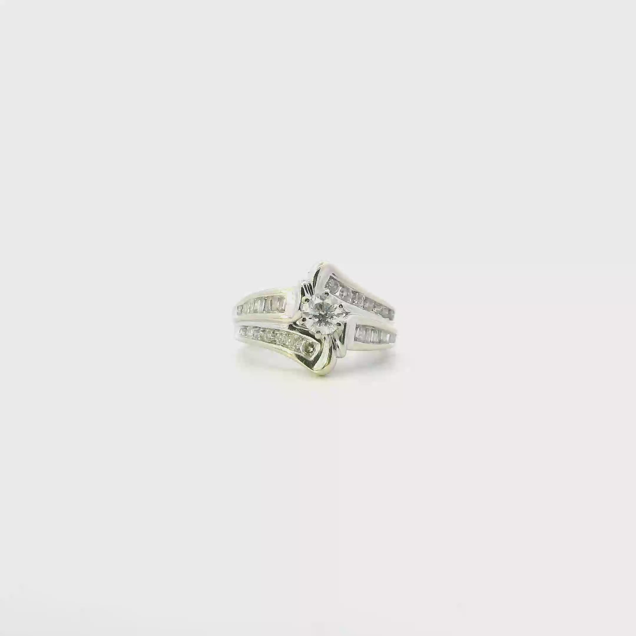 14K White Gold Diamond Womens Ring - 0.63ct