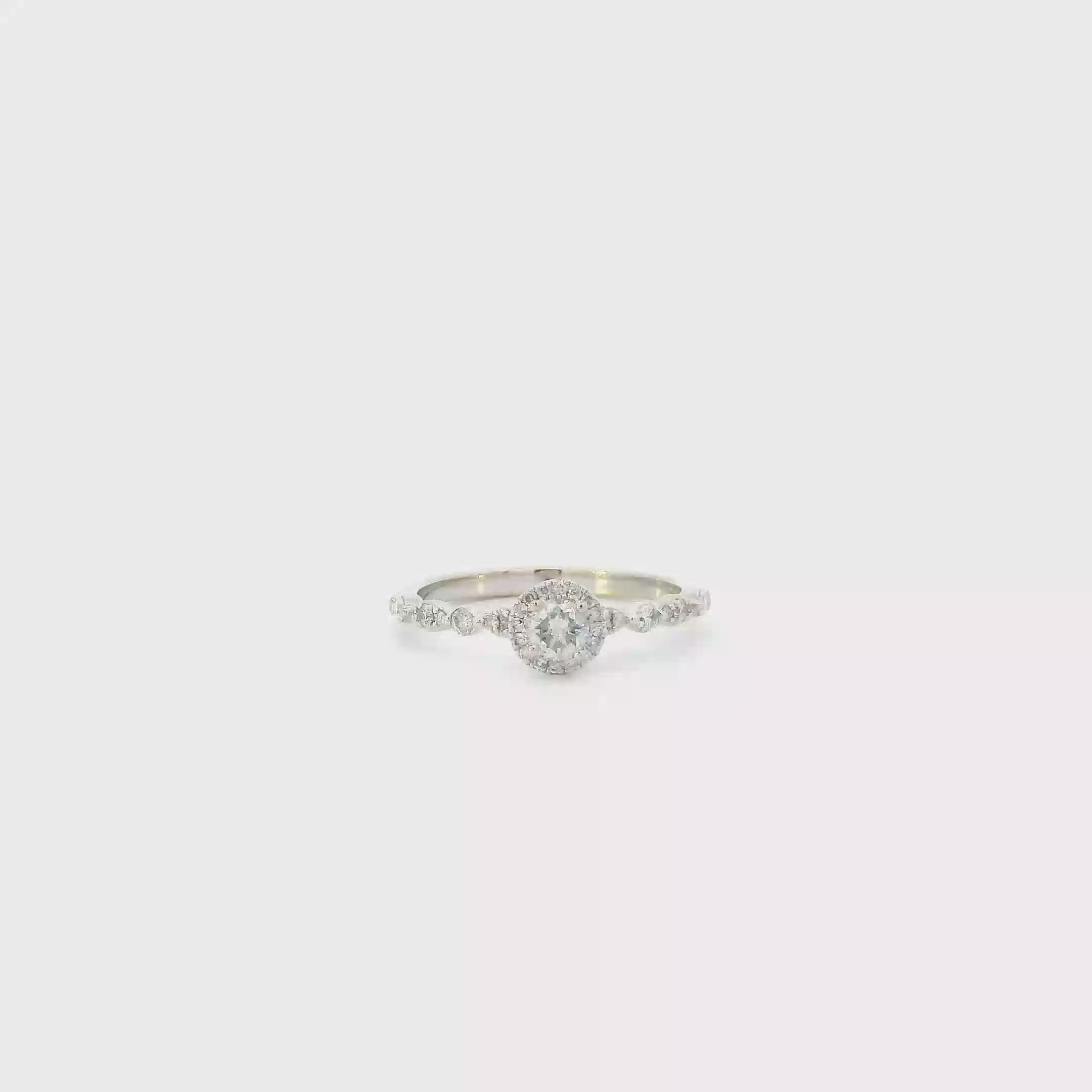 14K White Gold Diamond Womens Ring - 0.40ct