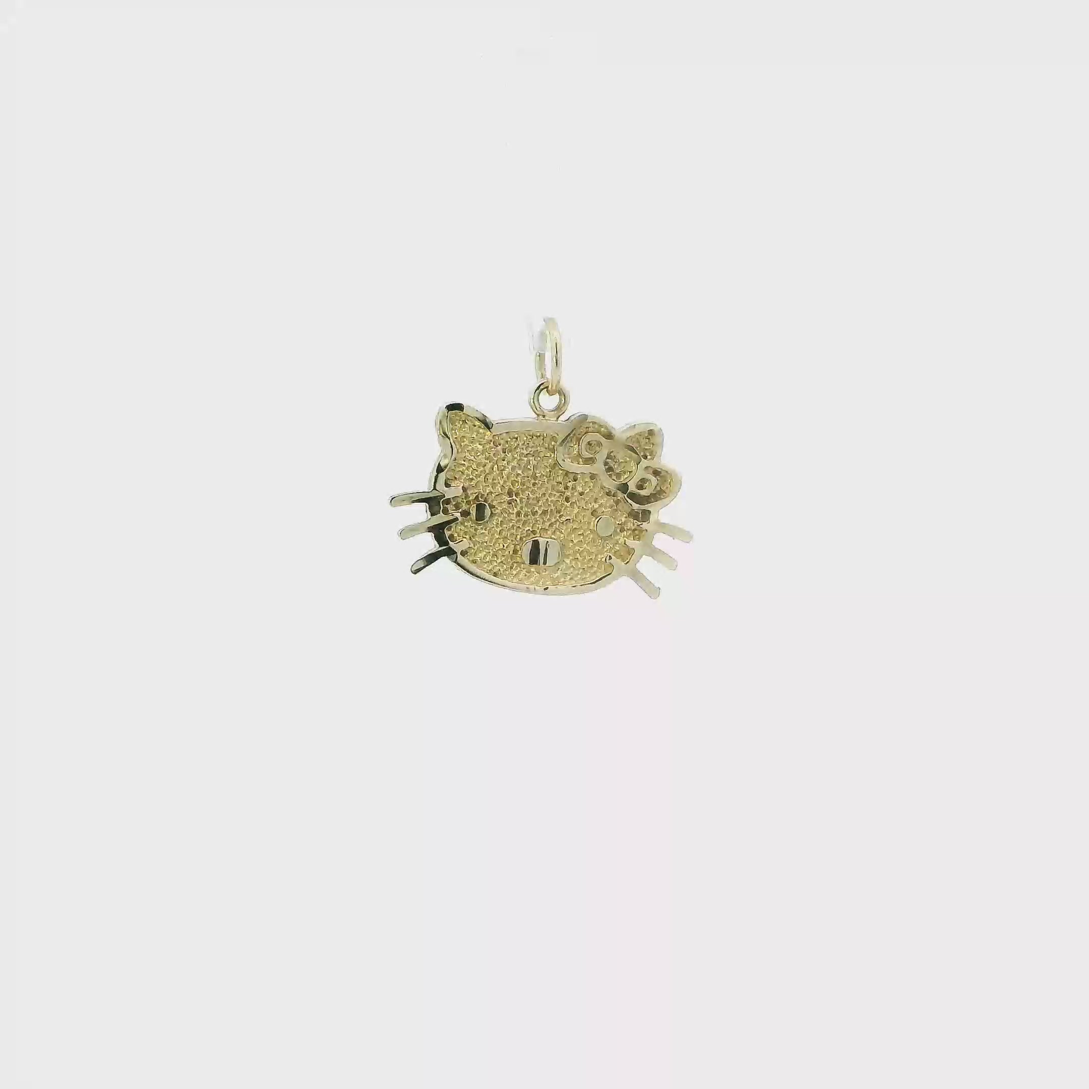10K Yellow Gold Hello Kitty Pendant