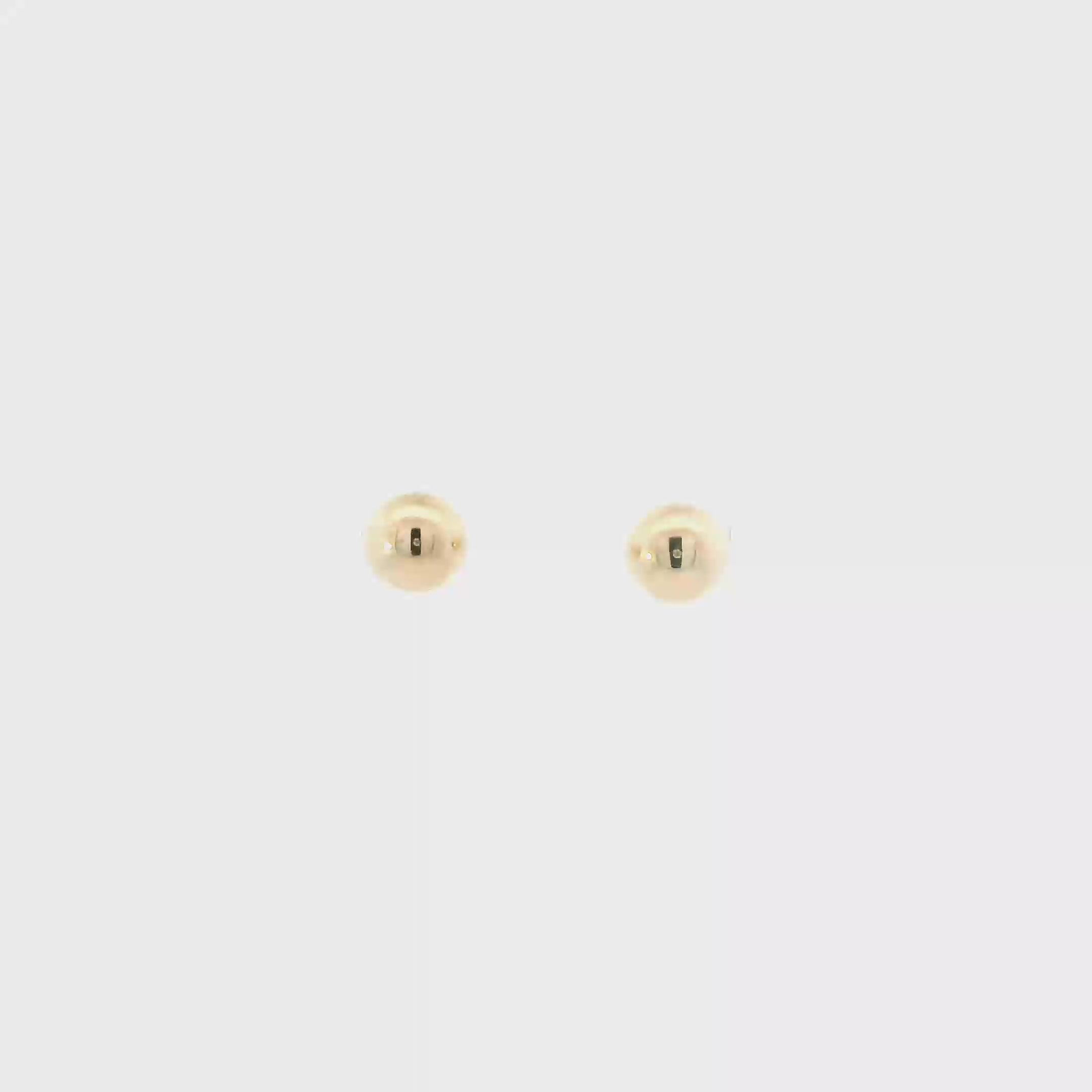 14K Yellow Gold Ball Stud Earrings