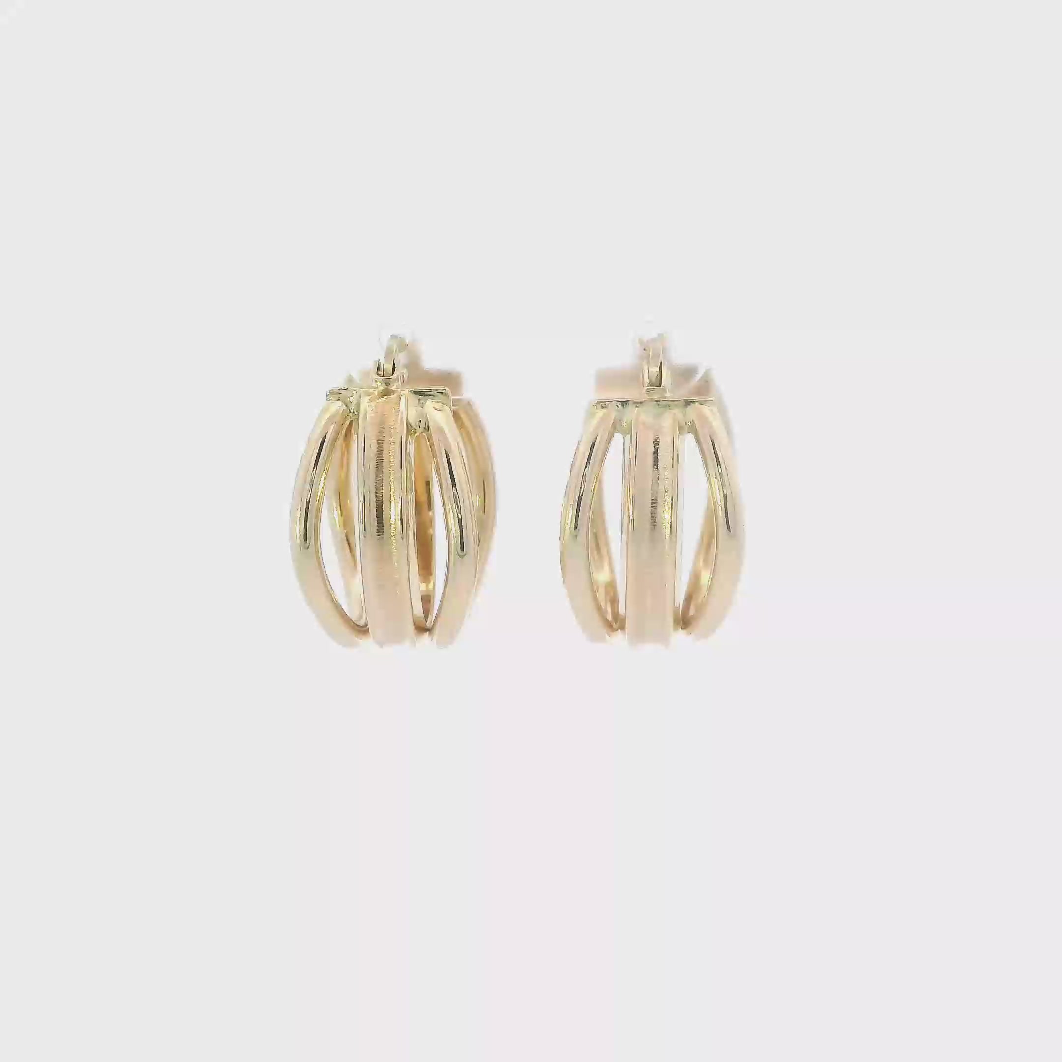 14K Yellow Gold Chunky Hoop Earrings