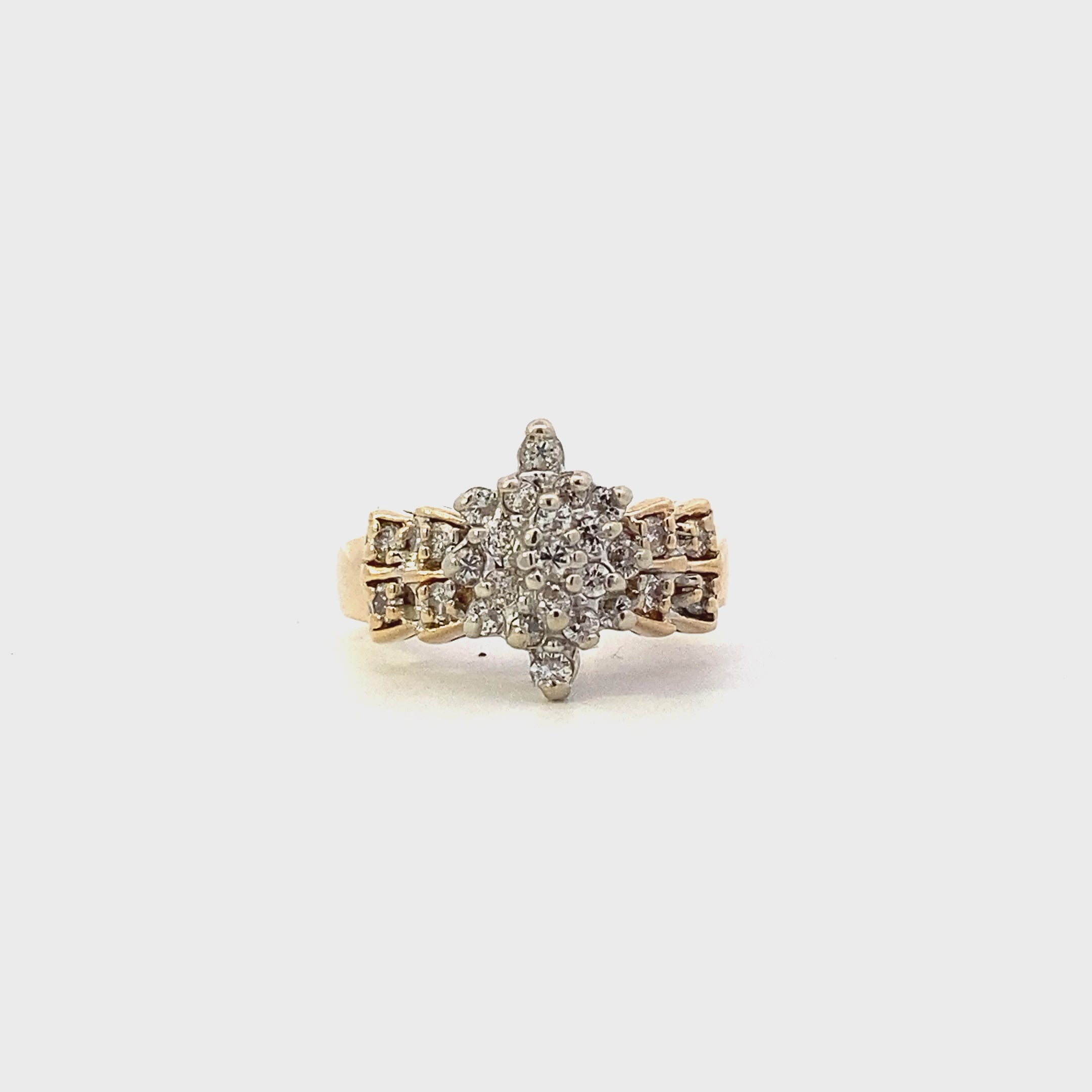 14K Yellow Gold Diamond Ring - 0.54ct