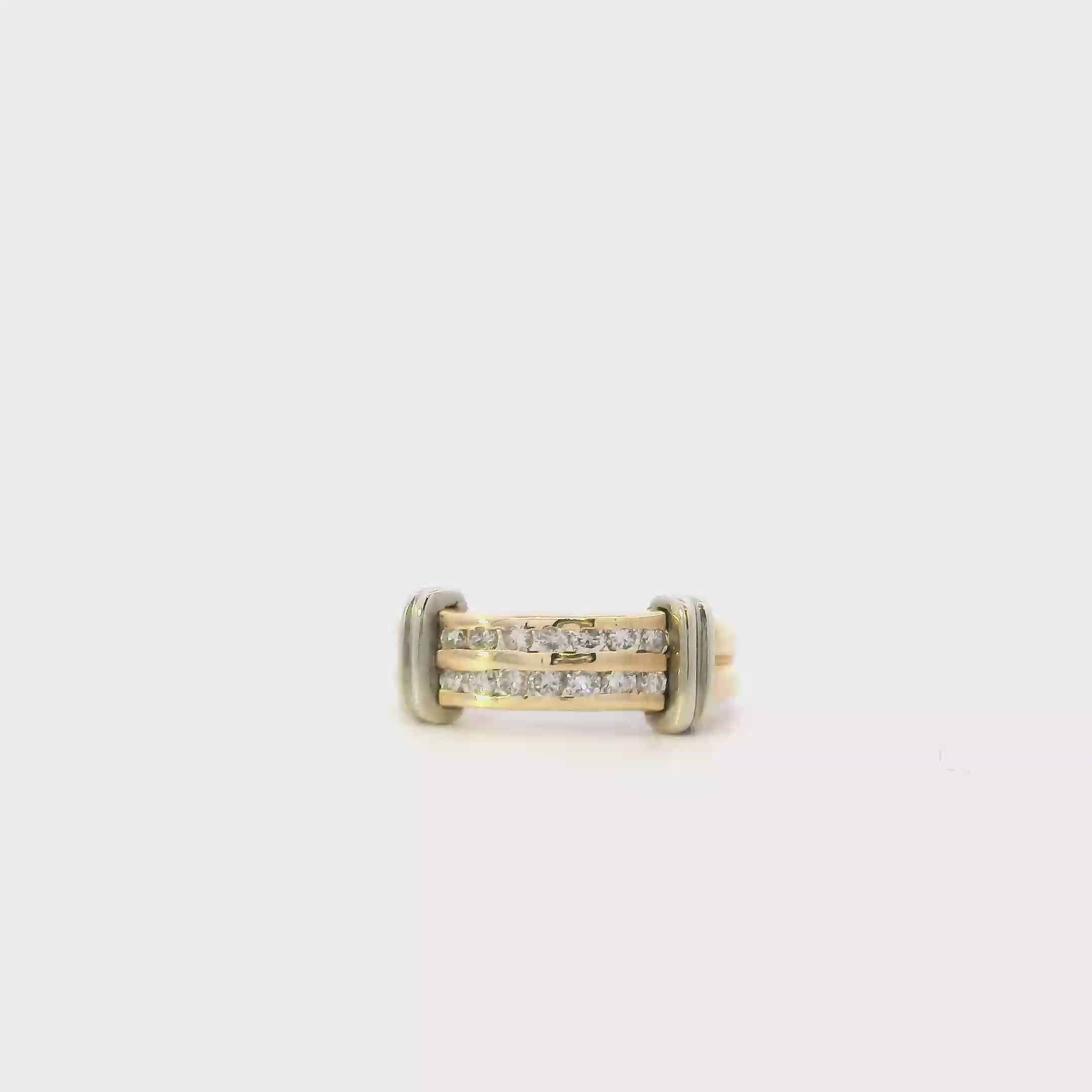 14K Yellow Gold Diamond Women's Ring -0.56ct