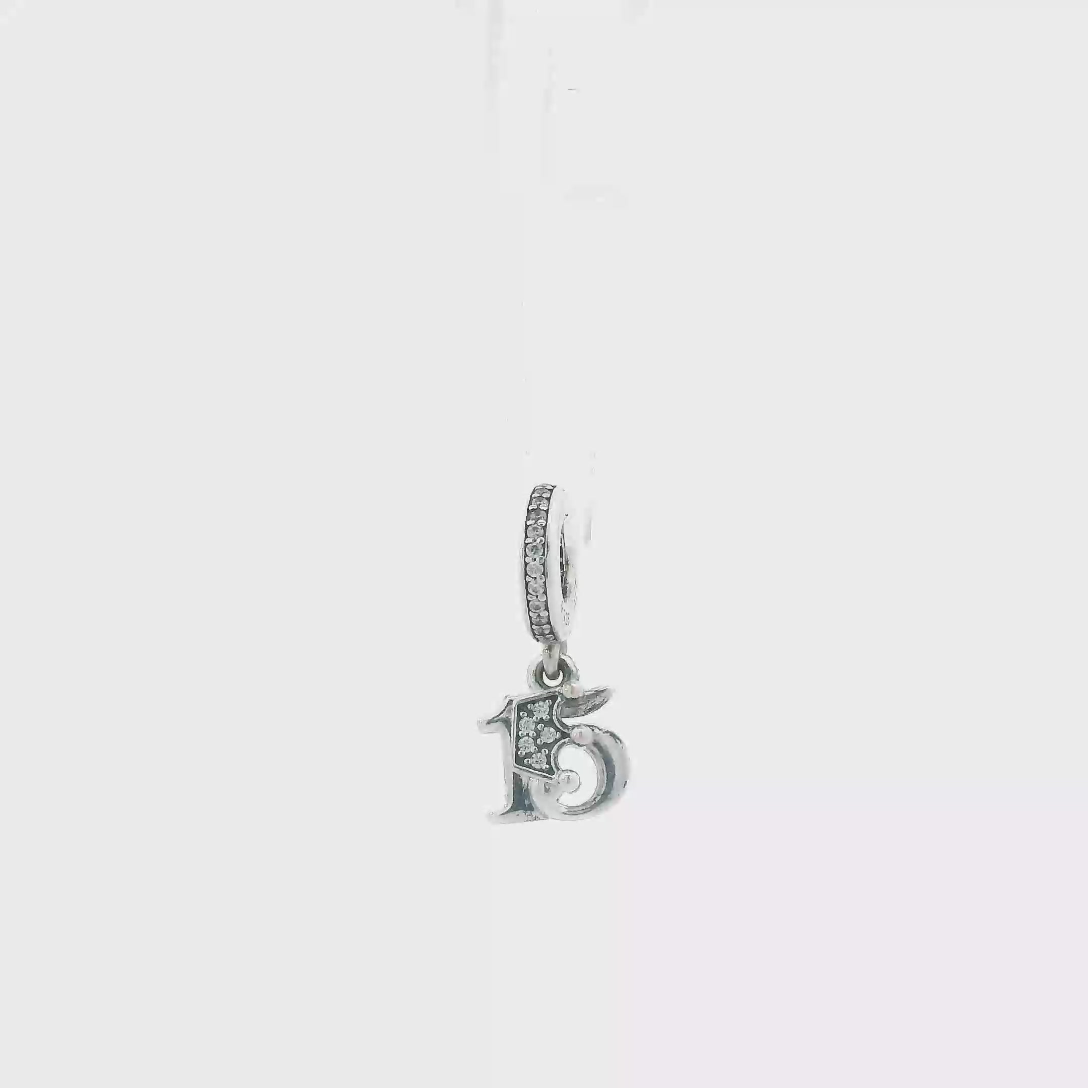 Pandora Sterling Silver 15th Birthday Dangle Charm