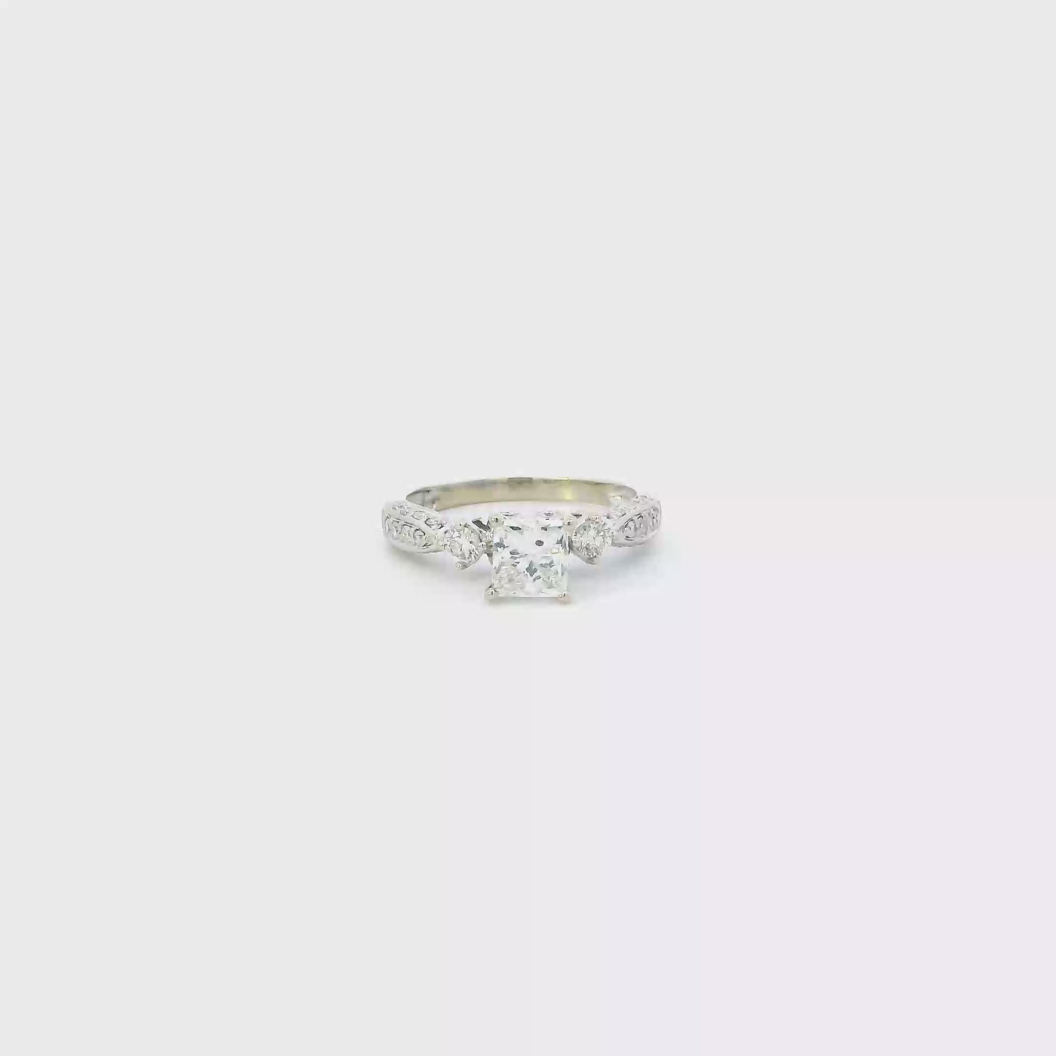 14K White Gold Diamond Womens Ring - 1.25ct