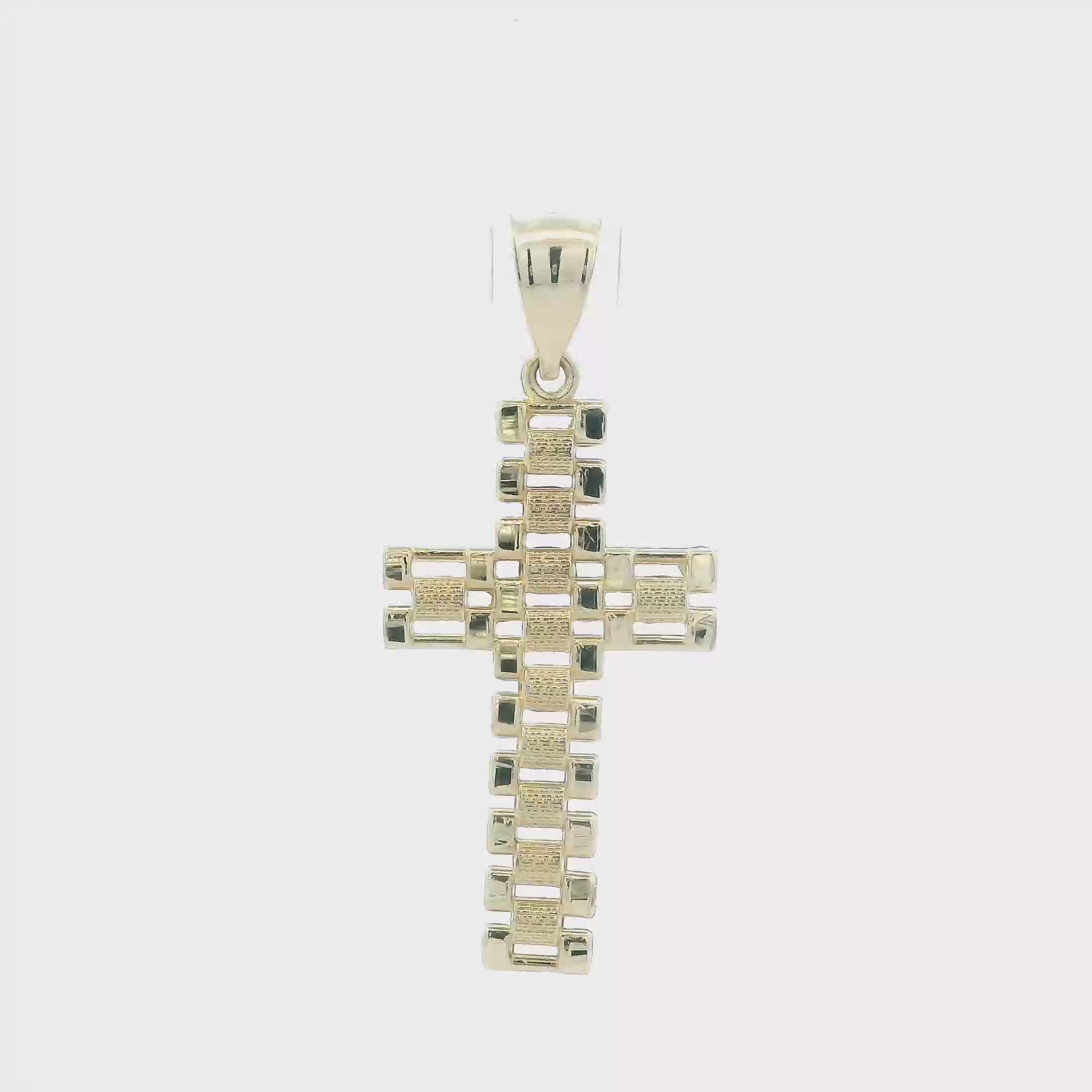 10K Yellow Gold Rolex Cross Pendant