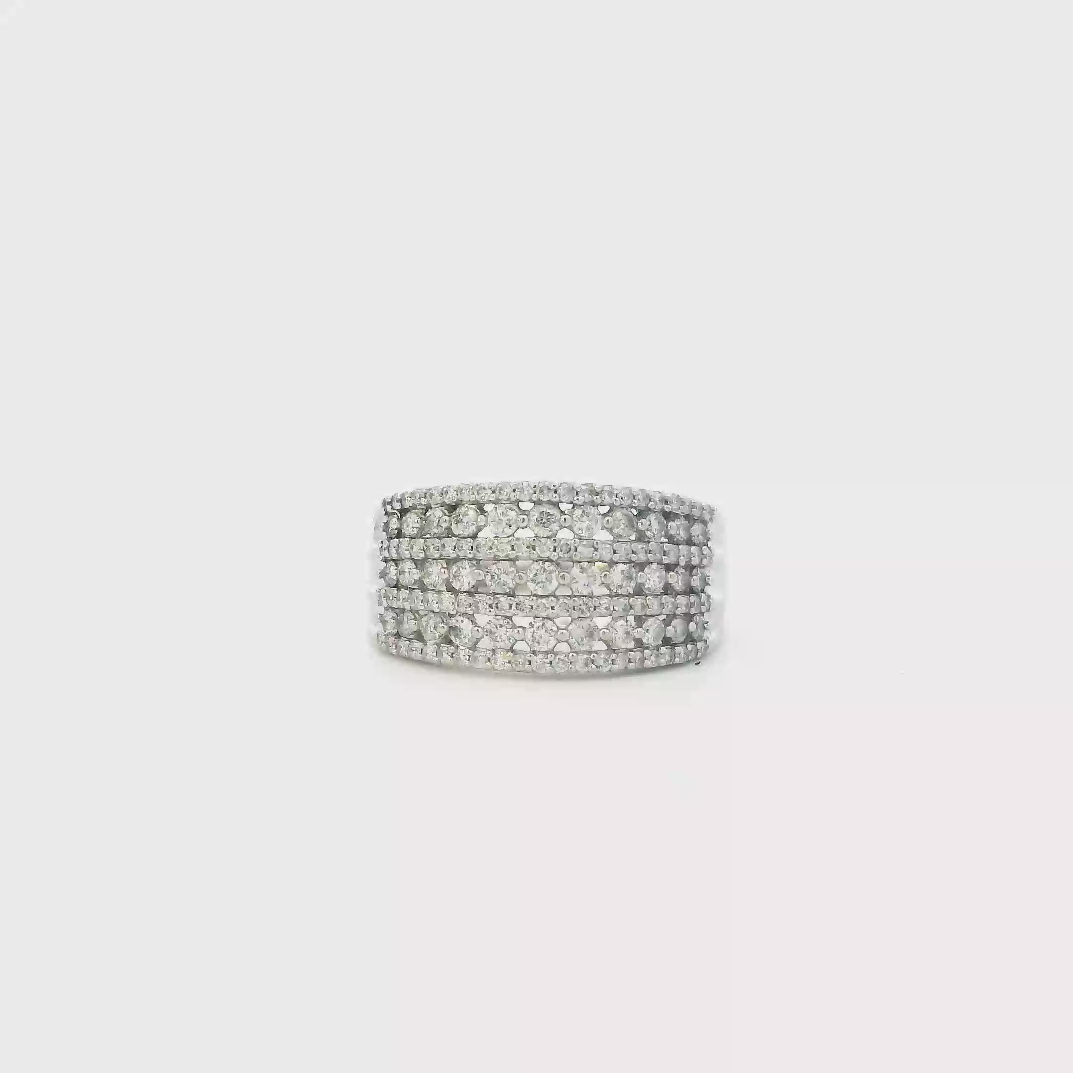 10K White Gold Diamond Women's Ring - 1.15ct