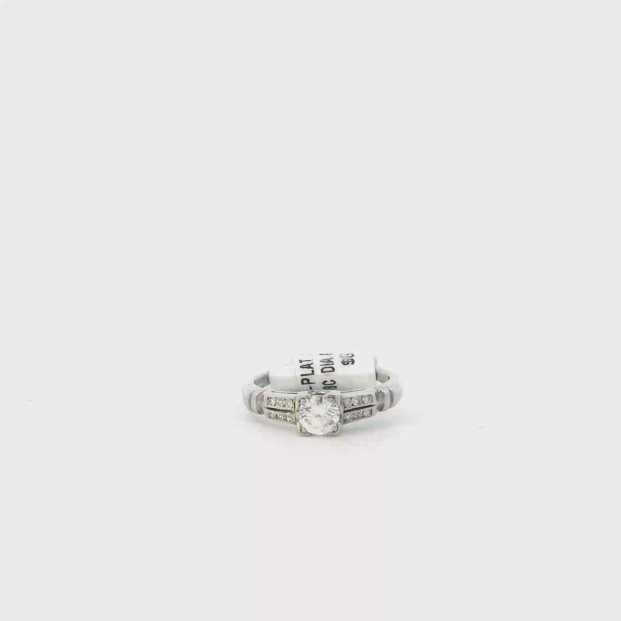 Platinum Diamond Women's Ring -0.42ct