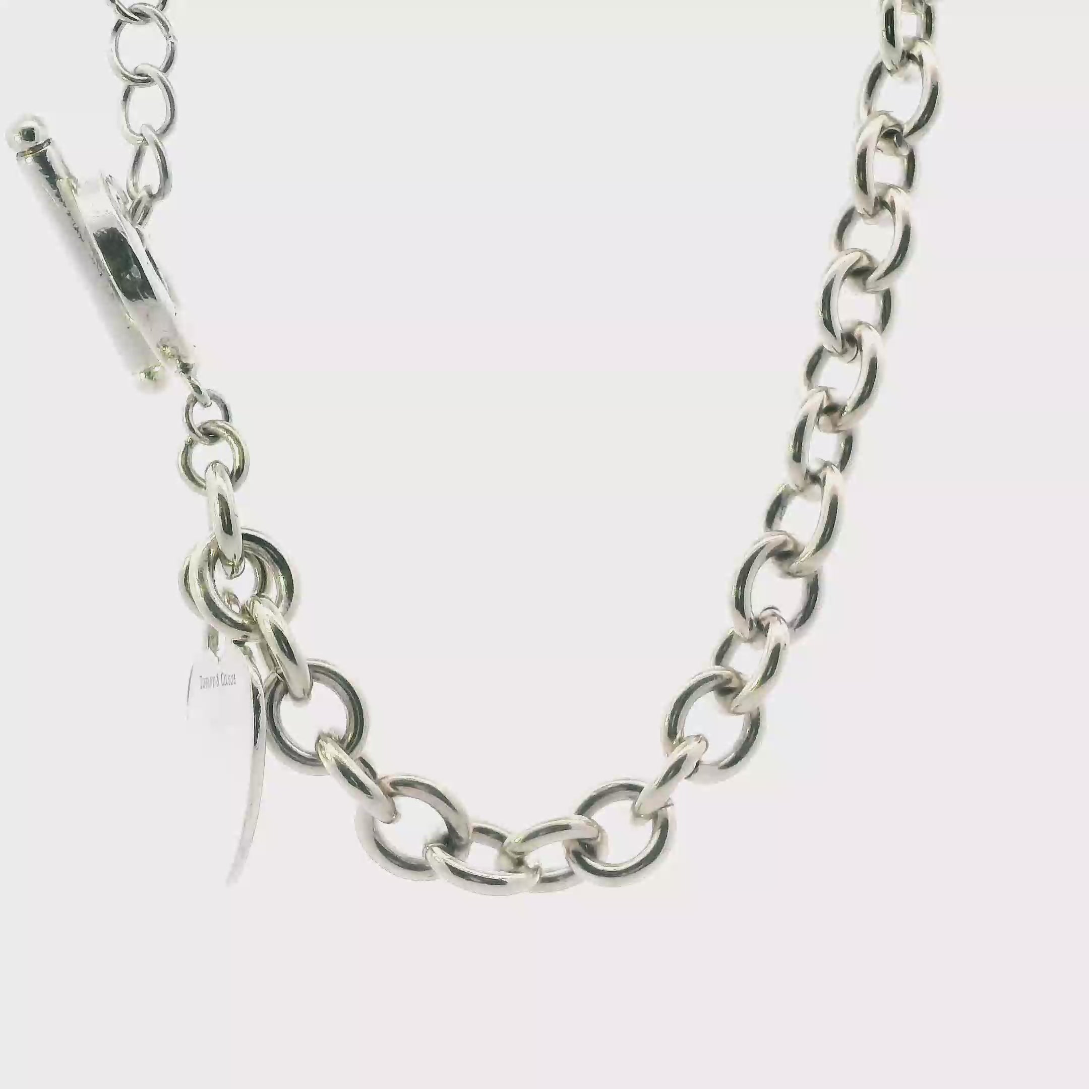 Silver Tiffany & Co. Toggle Necklace 18