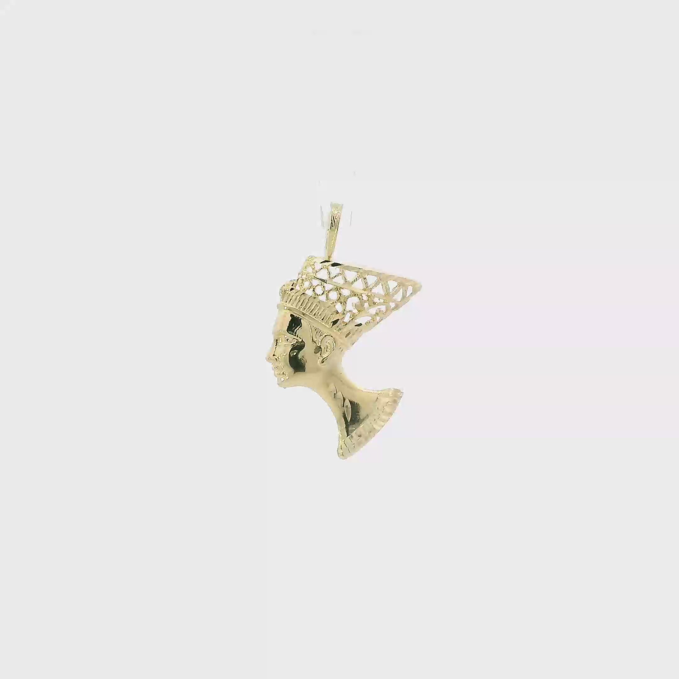 Colgante Nefertiti de oro amarillo de 14 quilates