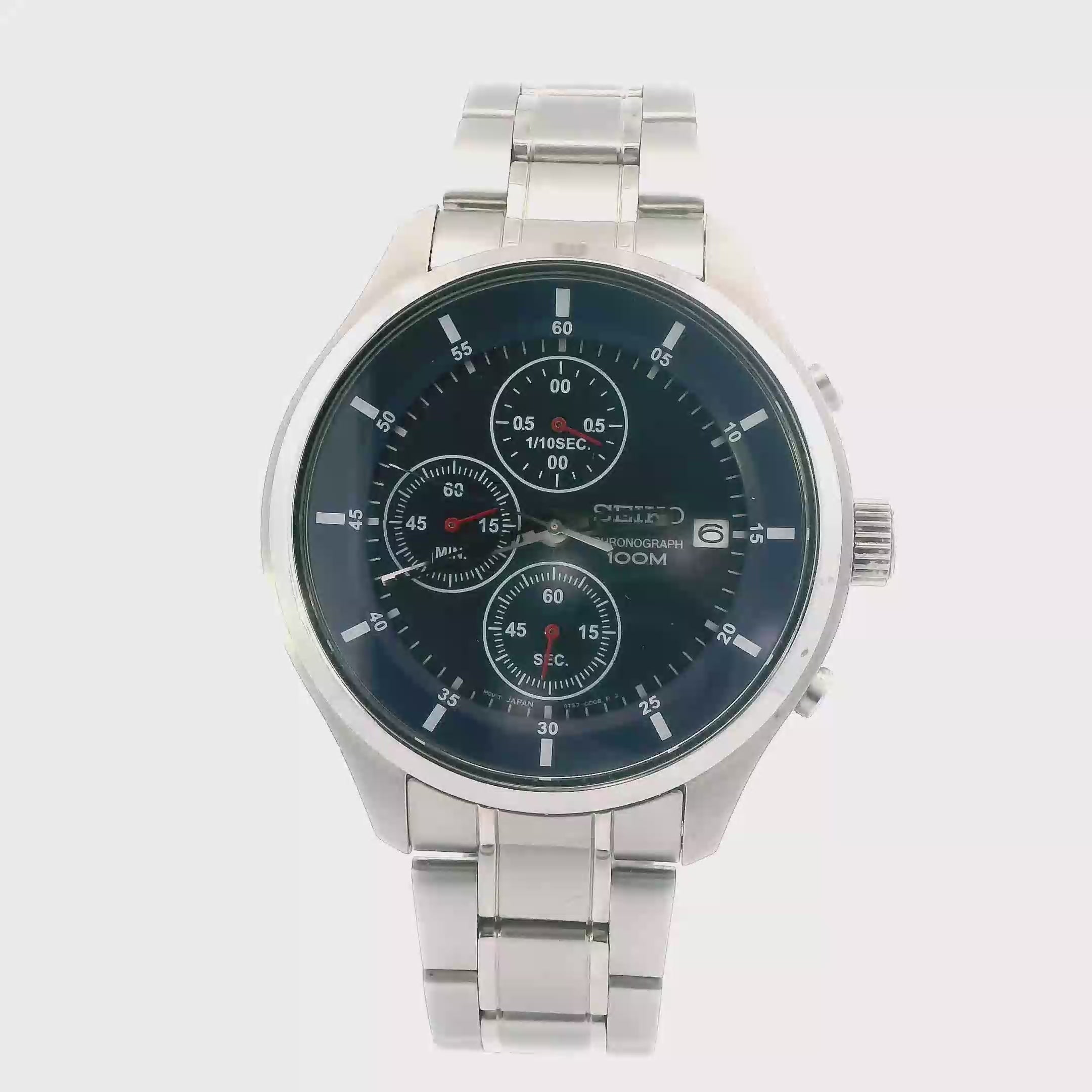 Seiko Chronograph Stainless Steel Wristwatch - 4T57-00G0