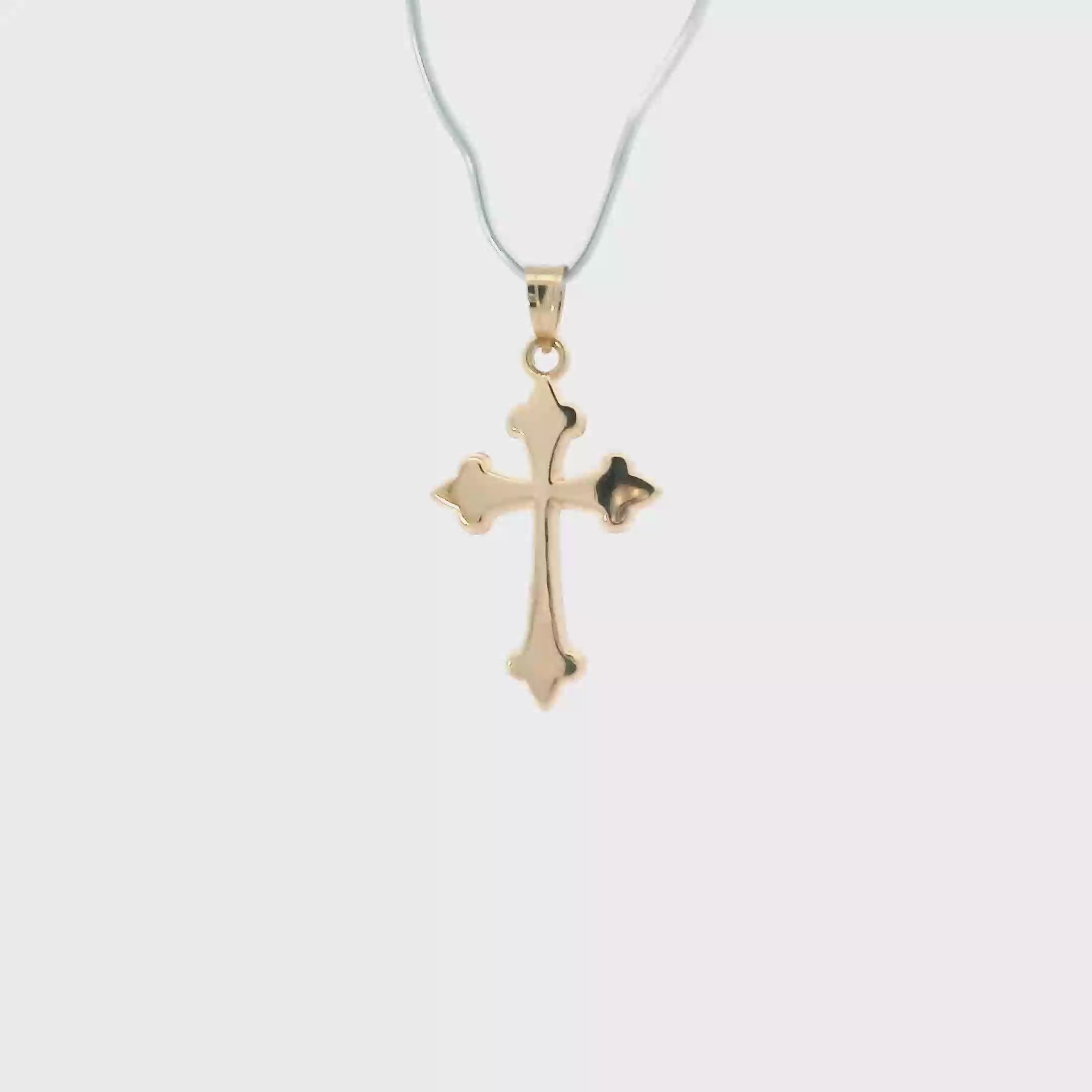 14K Yellow Gold Cross Pendant