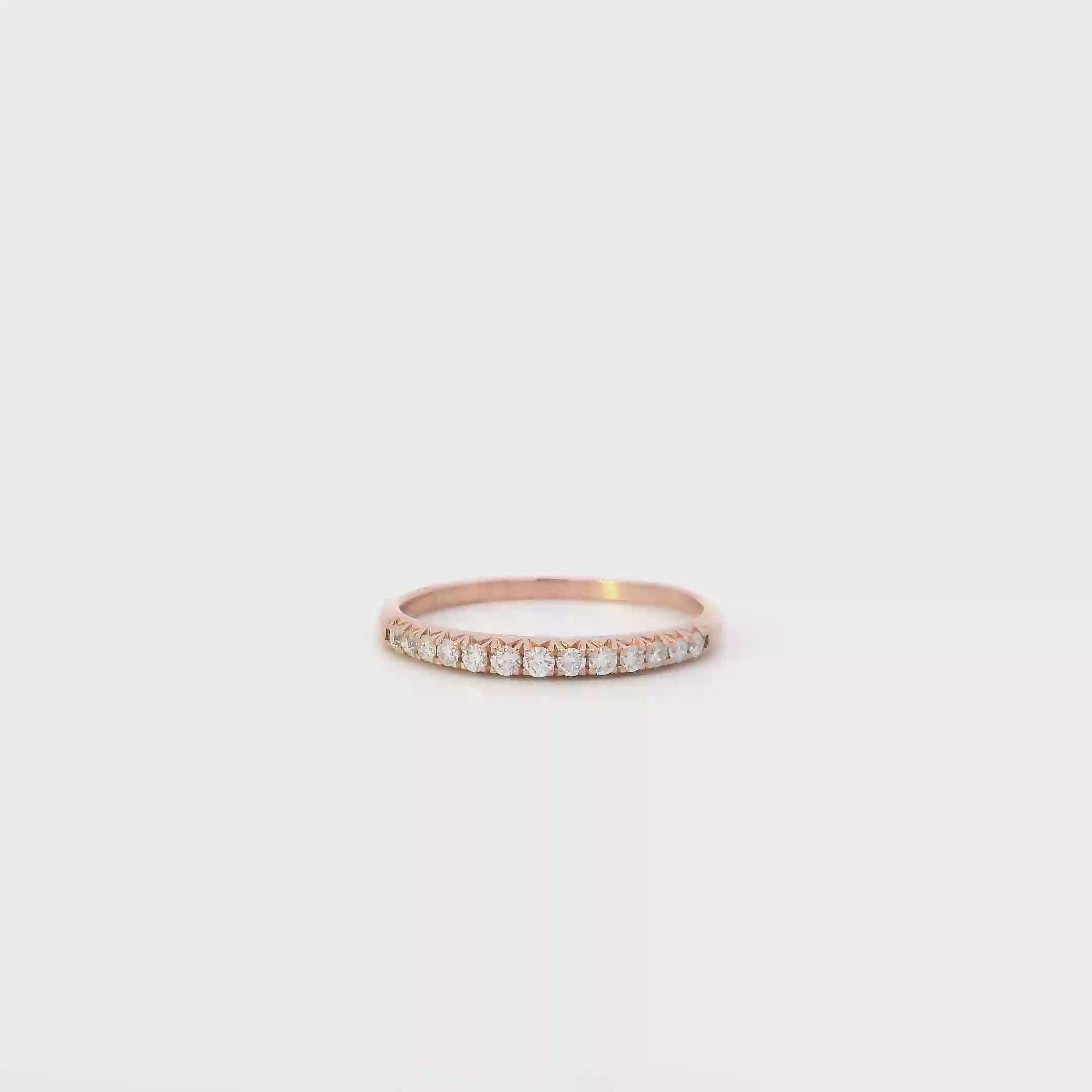 14K Rose Gold Lab Grown Diamond Ring - 0.14ct
