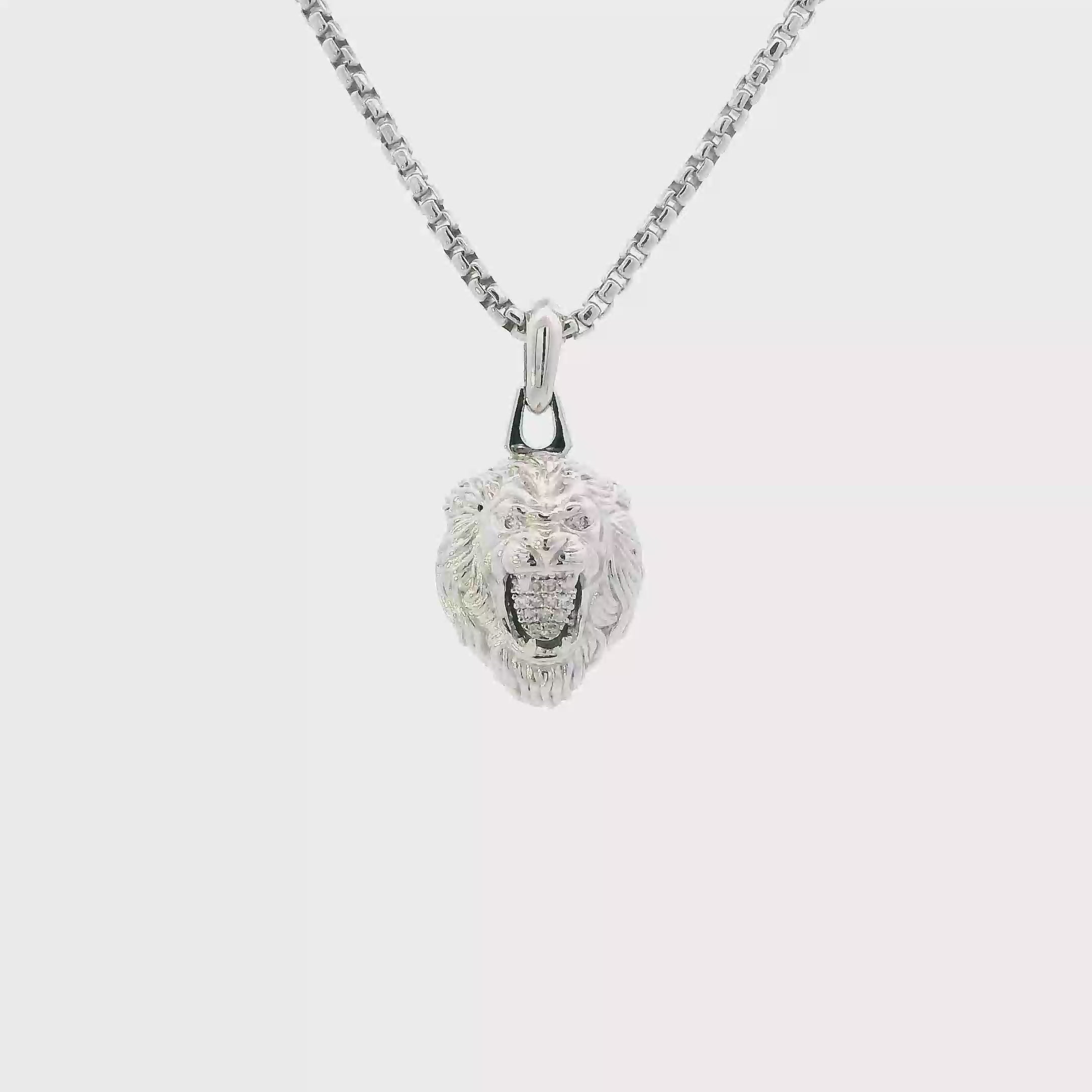 Bulova Marc Anthony Lion Head Diamond Pendant & 24-26