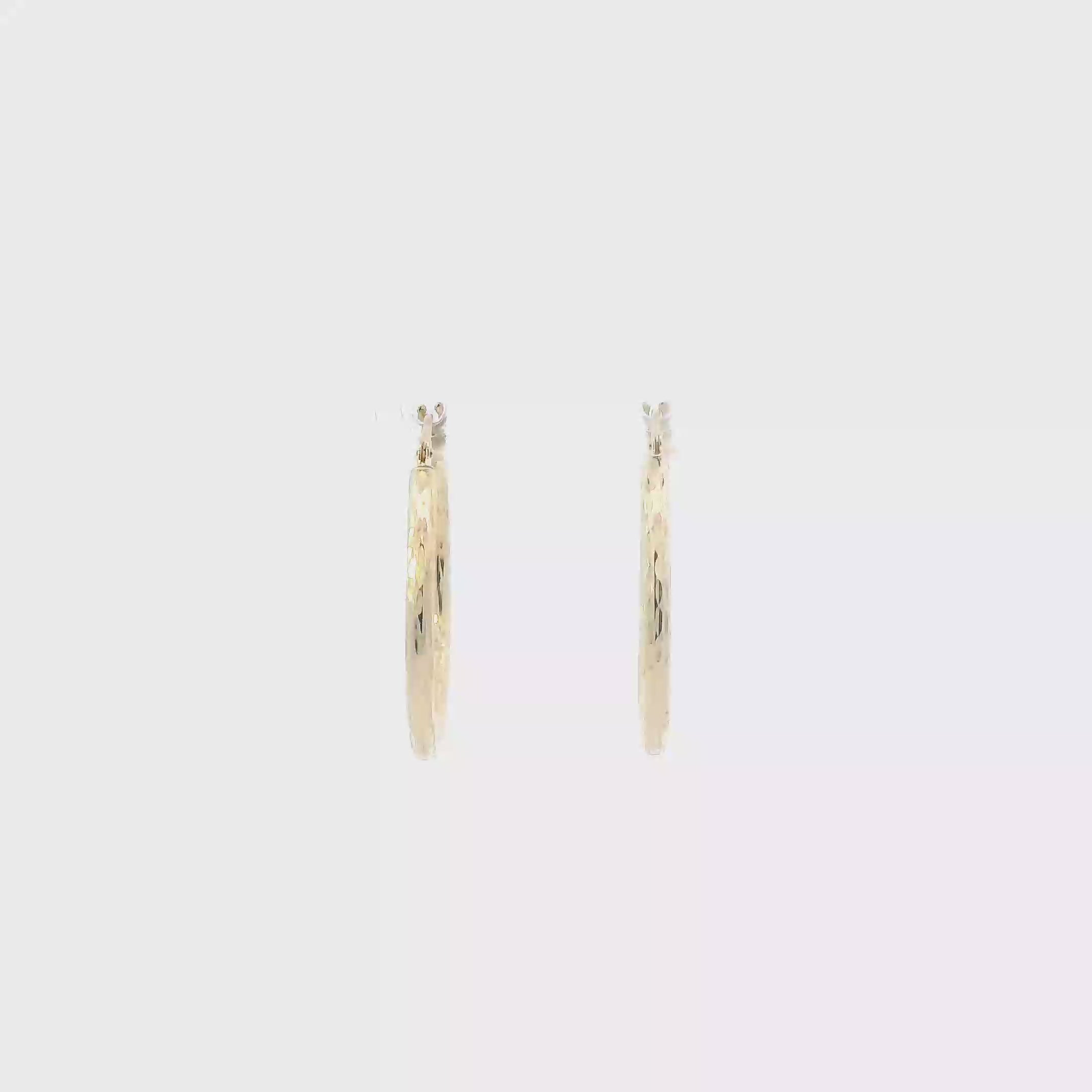 14K Yellow Gold Hoop Earrings