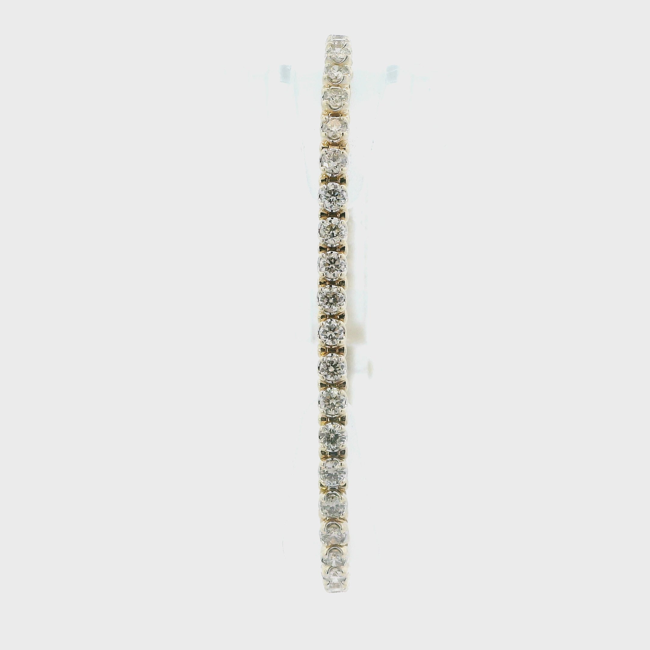 10K Yellow Gold Diamond Tennis Bracelet - 4.60ct