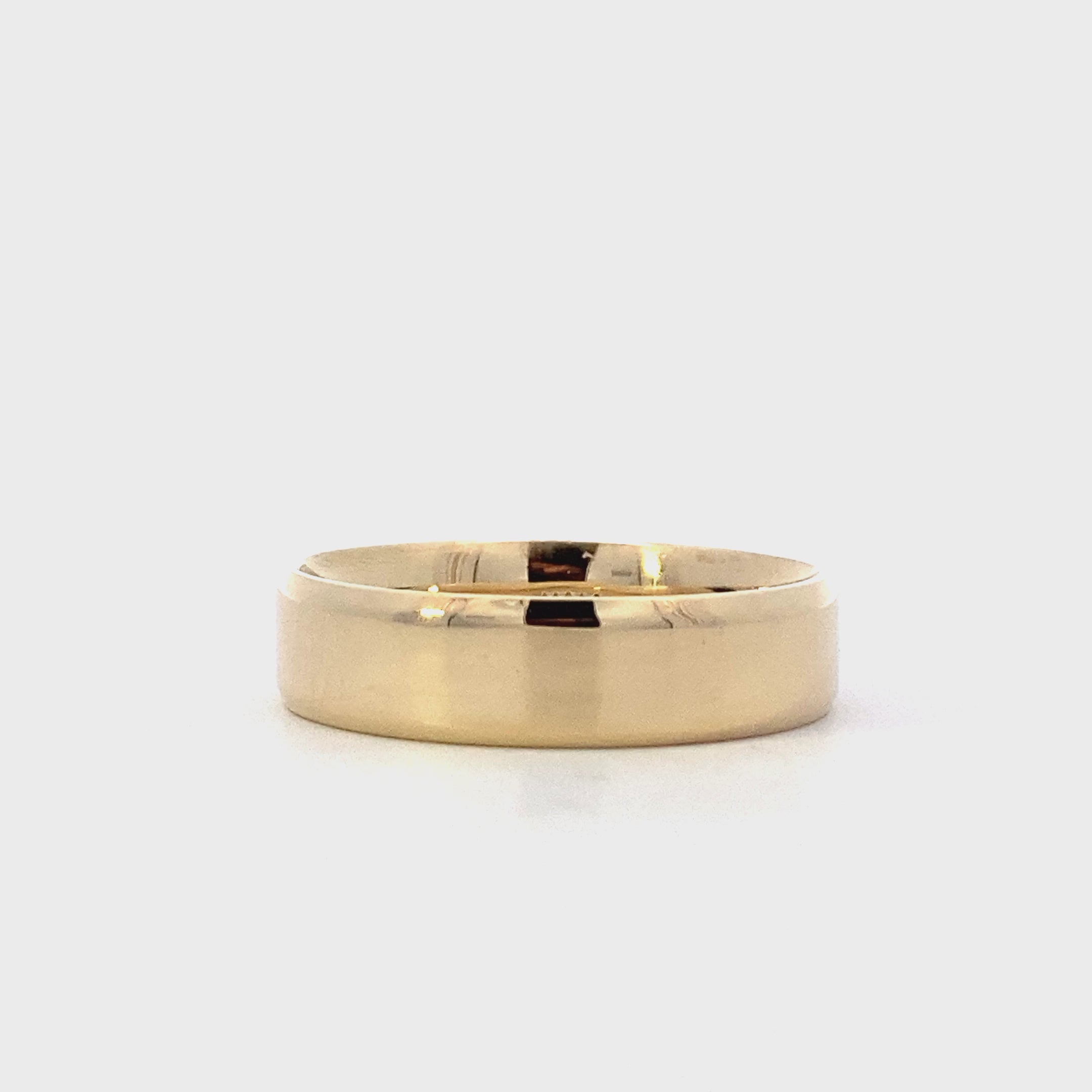 14K Yellow Gold 5.8MM Solid Band Ring