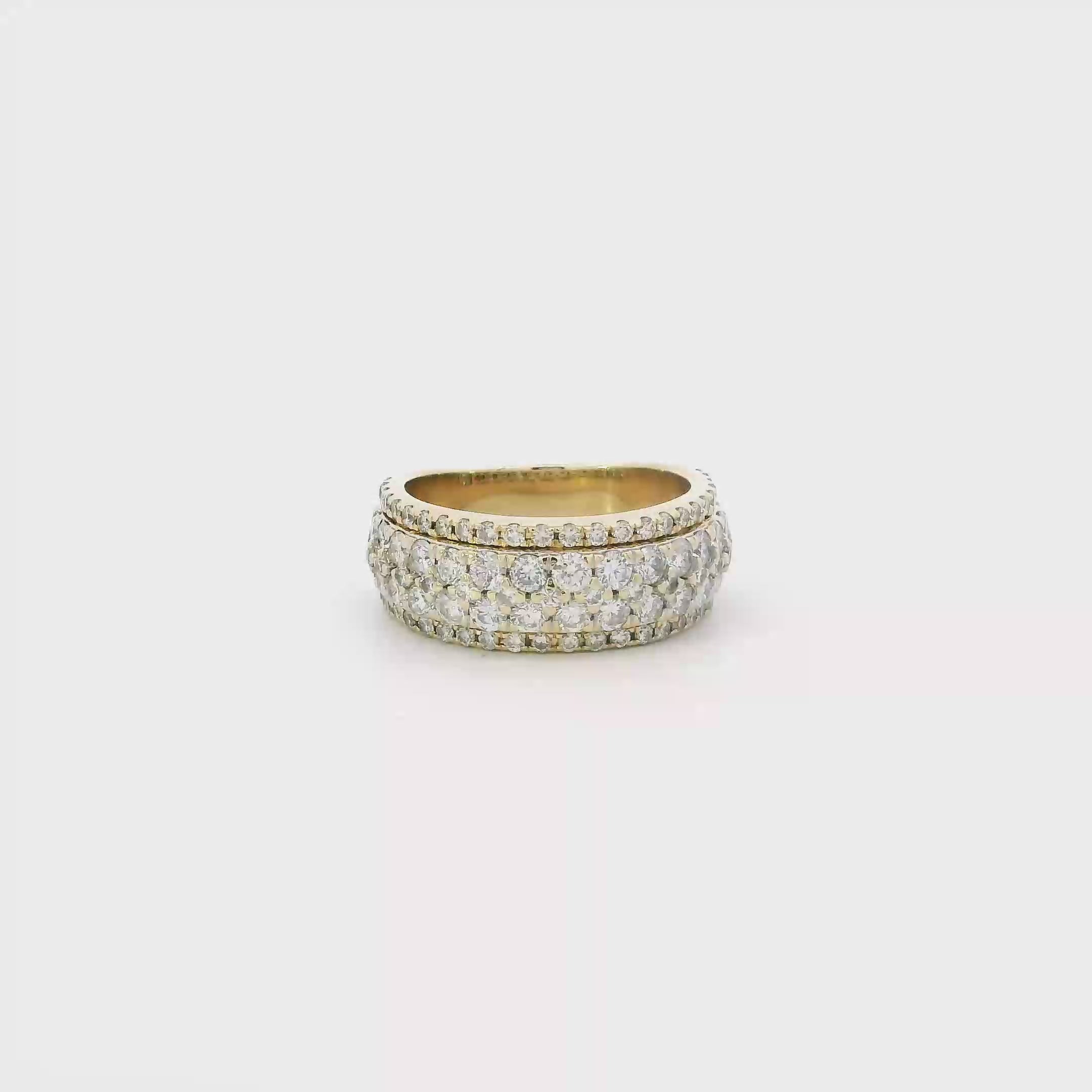 14K Yellow Gold Diamond Ring - 3.23ct
