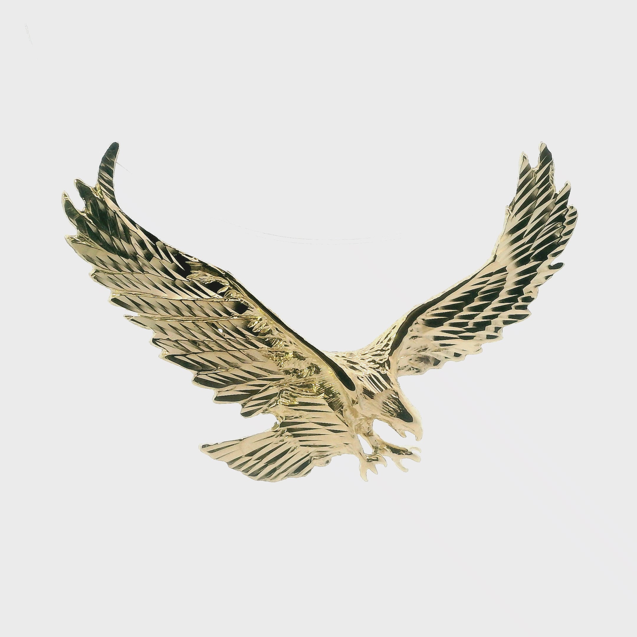 14K Yellow Gold Eagle Pendant