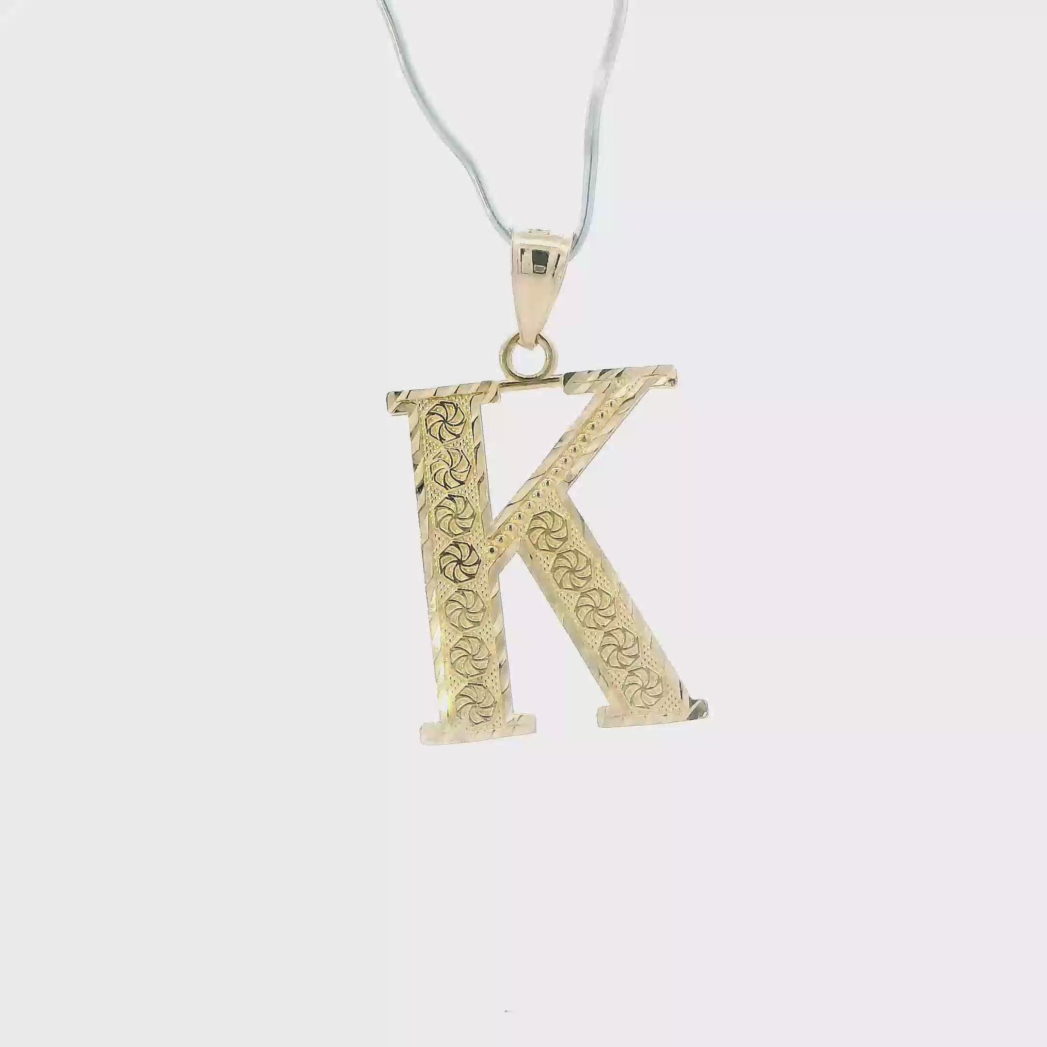 10K Yellow Gold Letter 