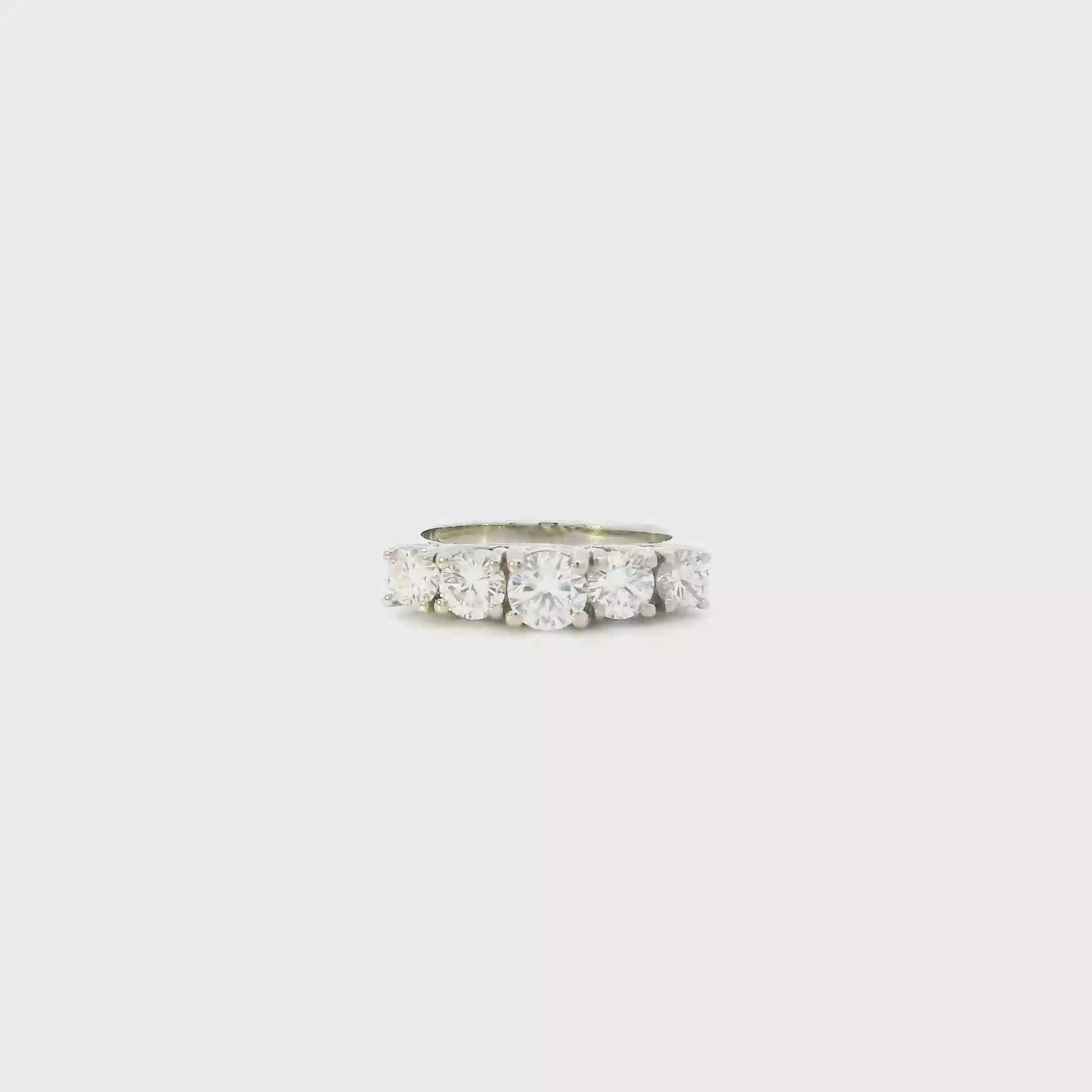 14K White Gold Diamond Womens Ring - 1.30ct