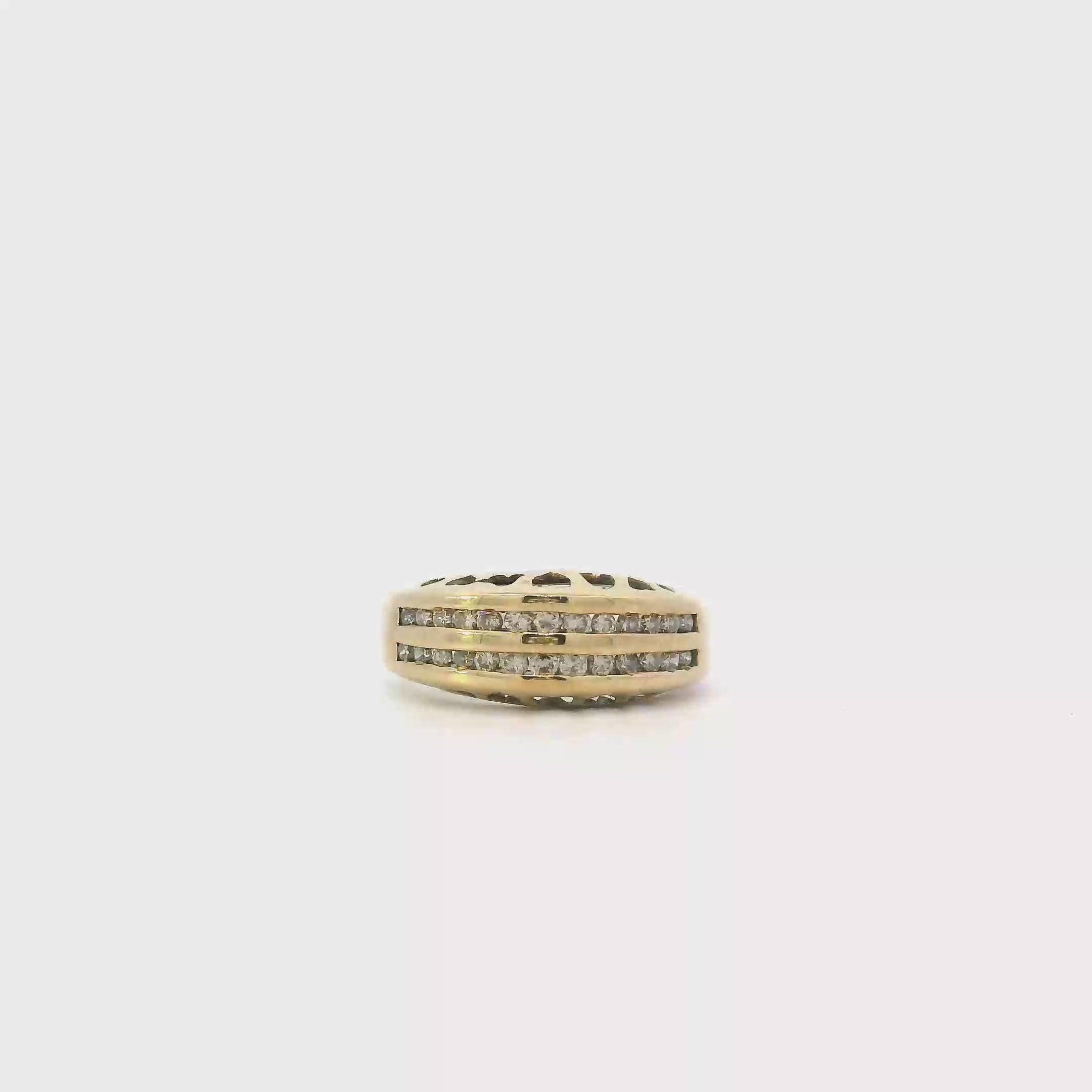 10K Yellow Gold Diamond Women's Ring -0.59ct