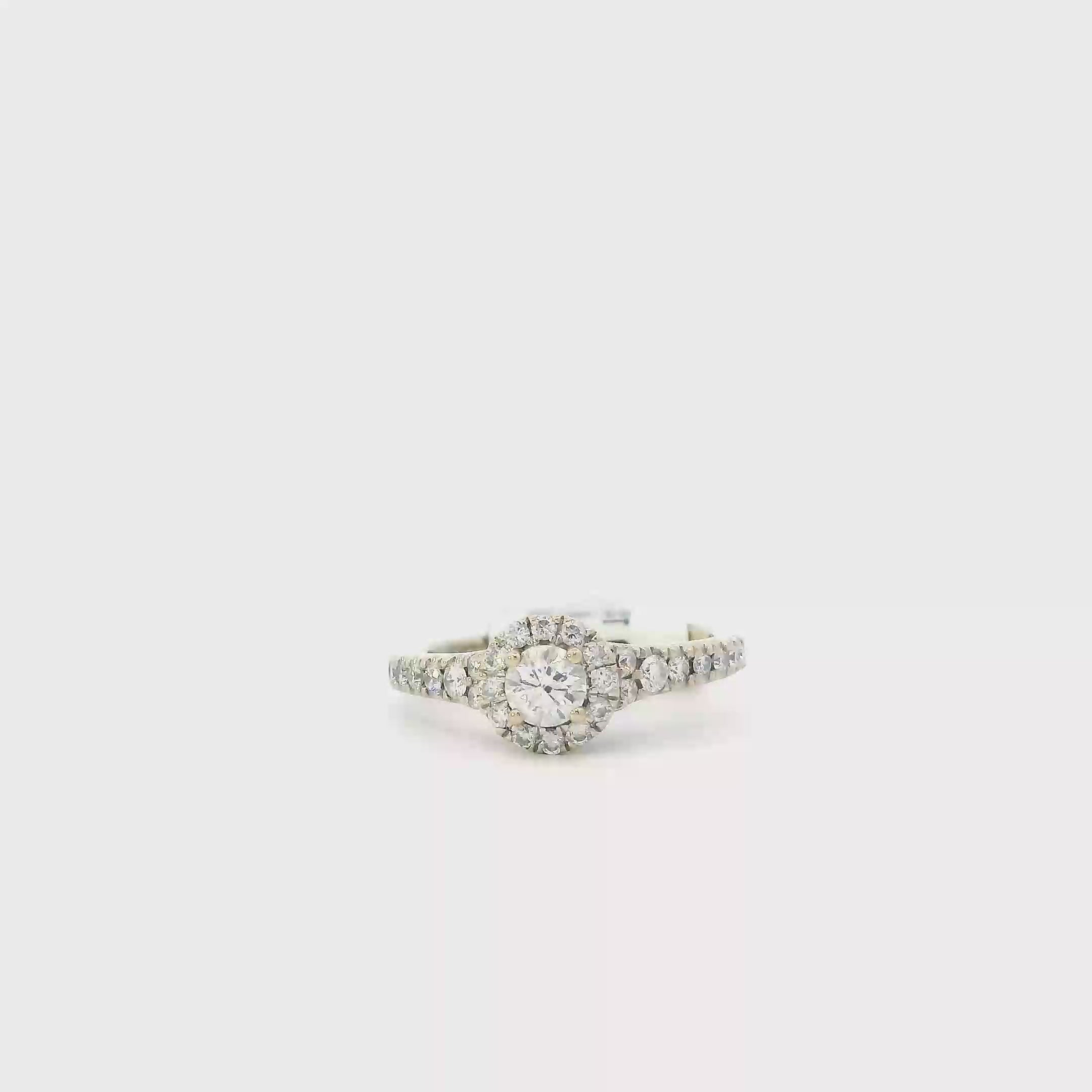 14K White Gold Diamond Women's Ring-0.95ct
