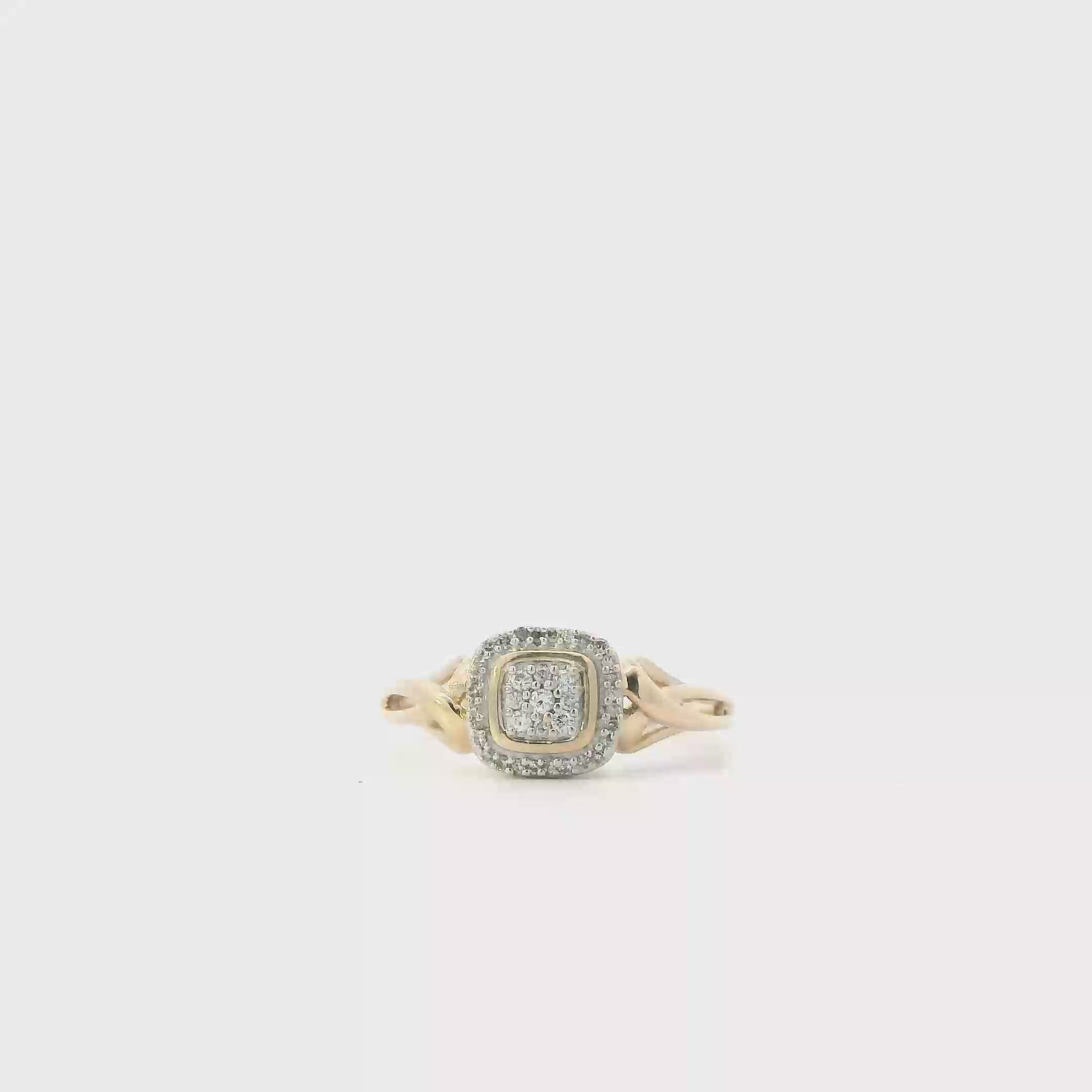 10K Yellow Gold Diamond Ring - 0.06ct