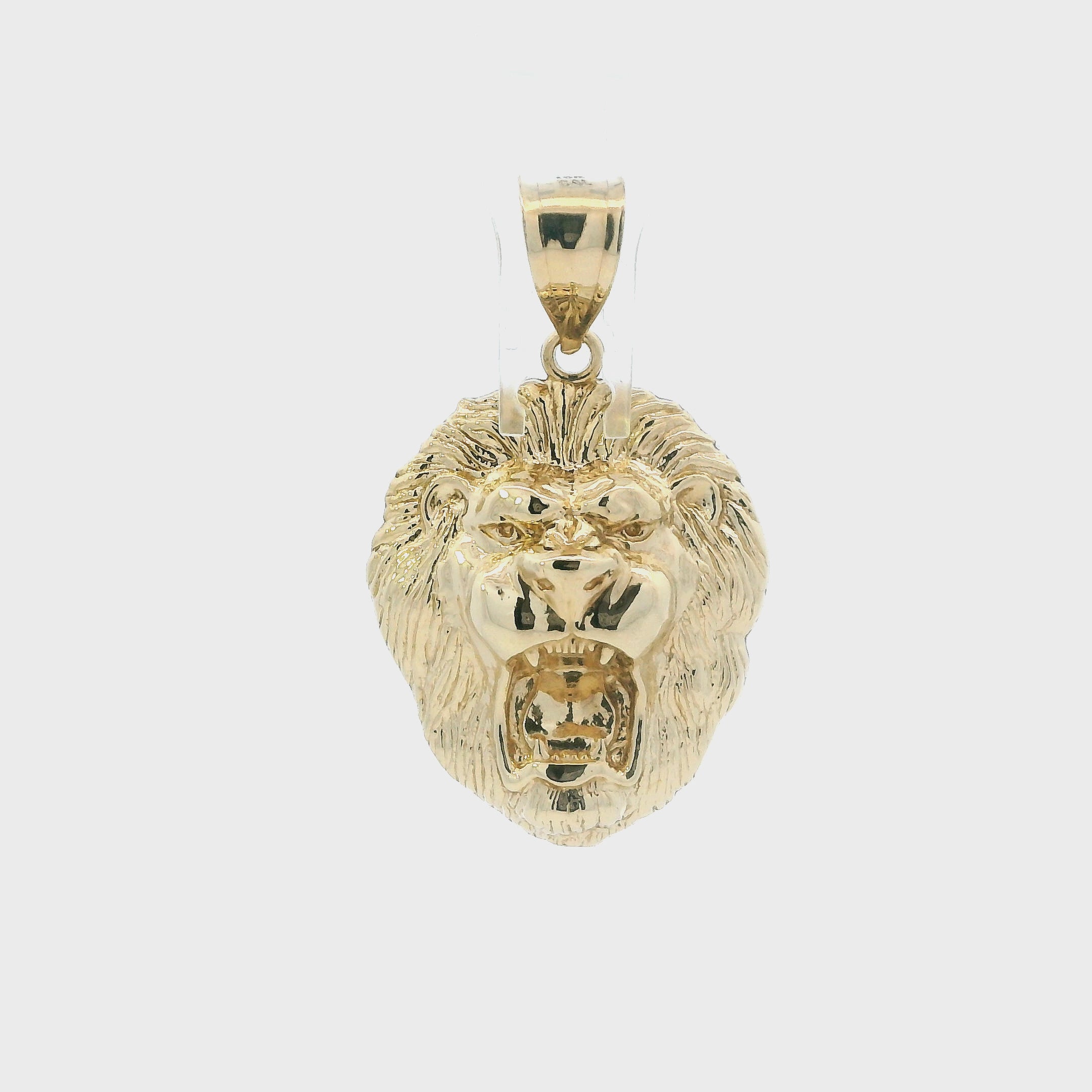 10K Yellow Gold Lion Head Pendant