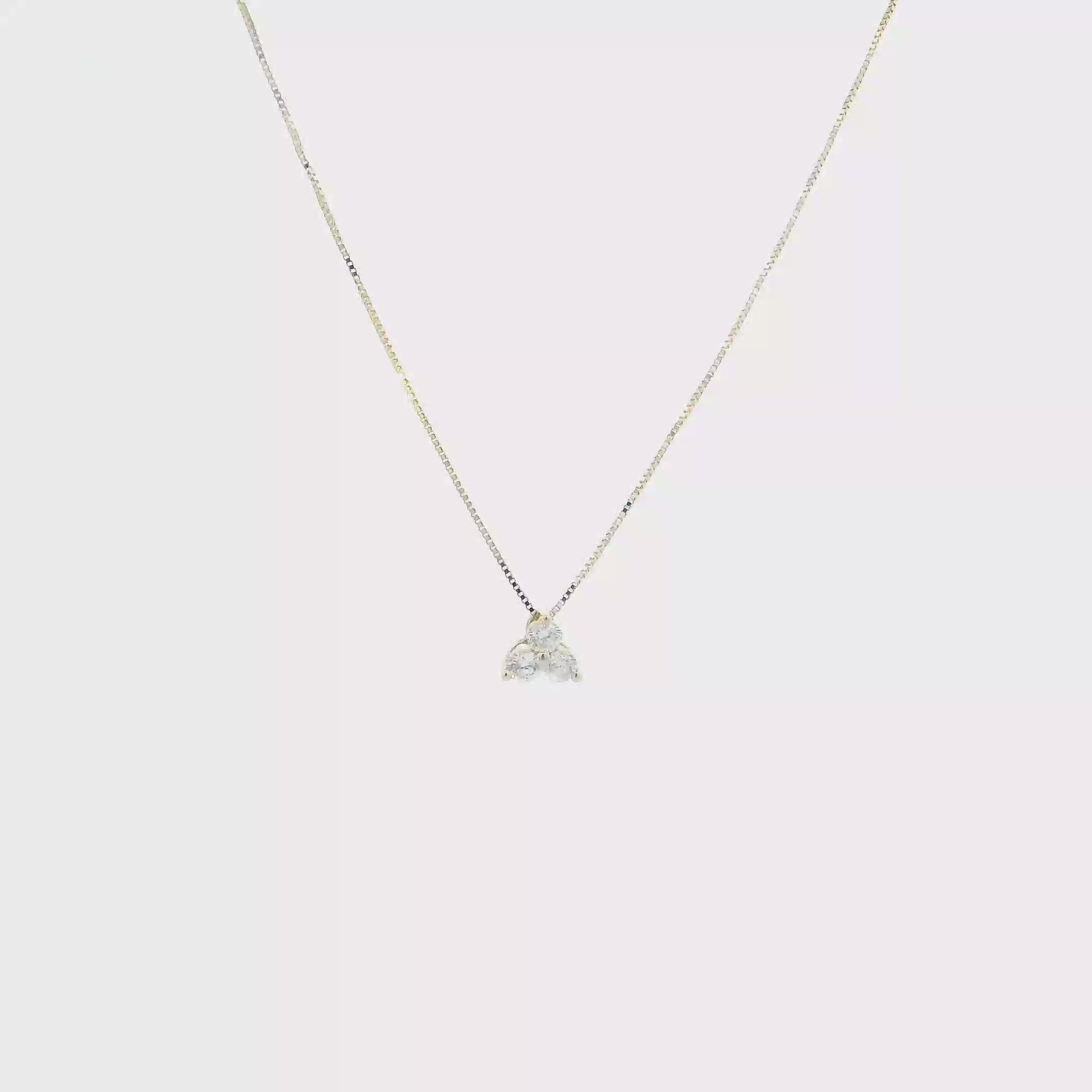 14K Yellow Gold Diamond Pendant & 18