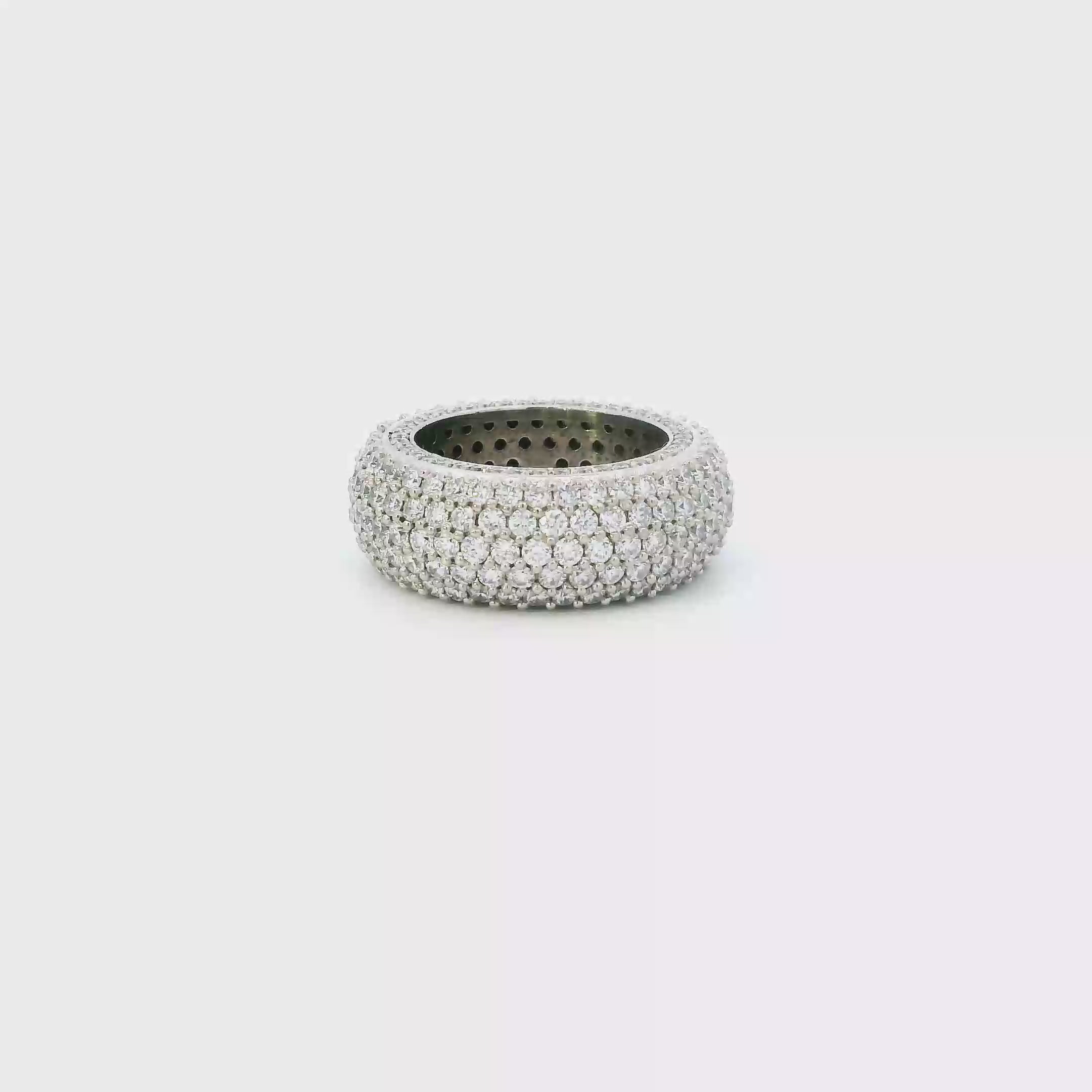 14K White Gold Diamond Womens Eternity Band - 6.00ct