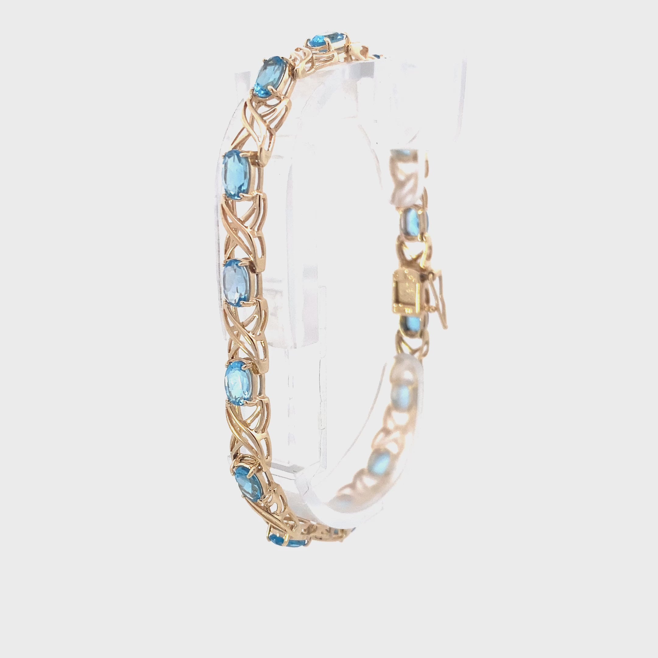 10K Yellow Gold Topaz Bracelet