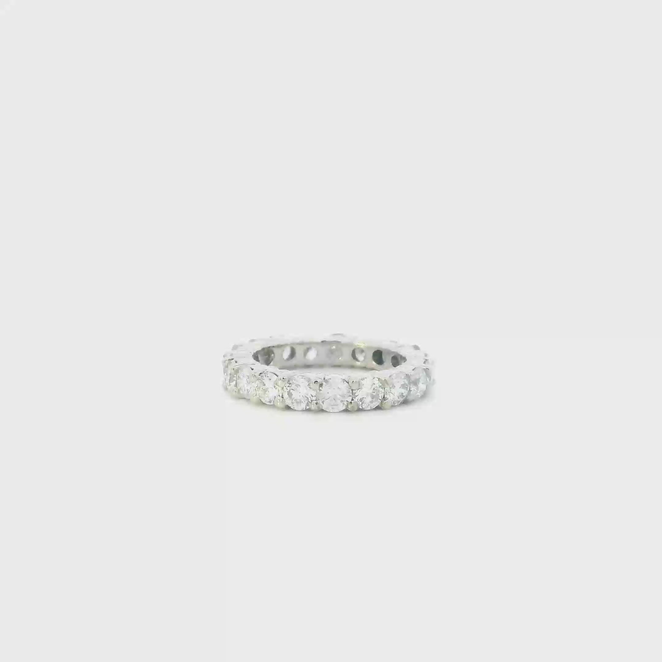 14K White Gold Diamonds Eternity Band - 2.85ct