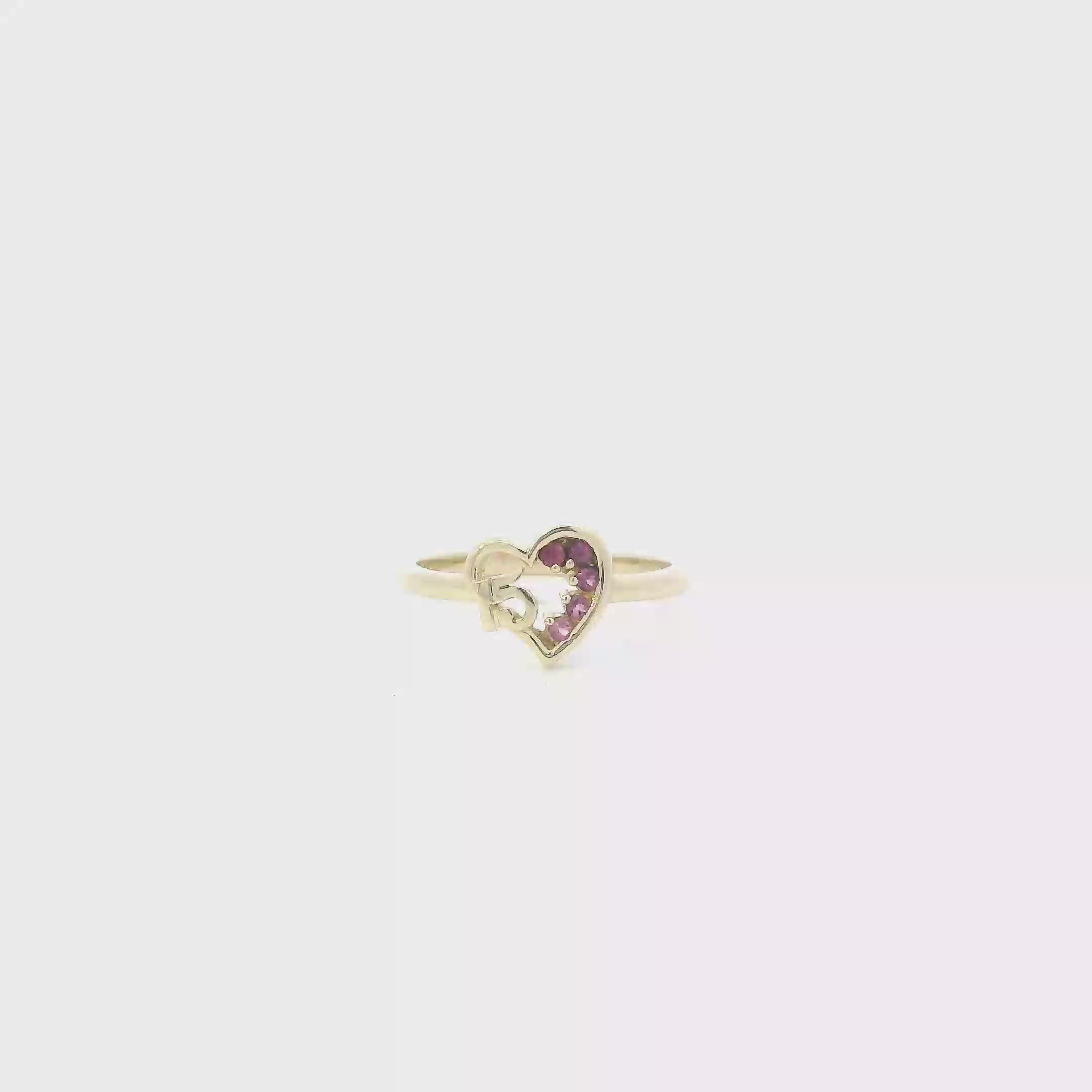 14K Yellow Gold Spinel 