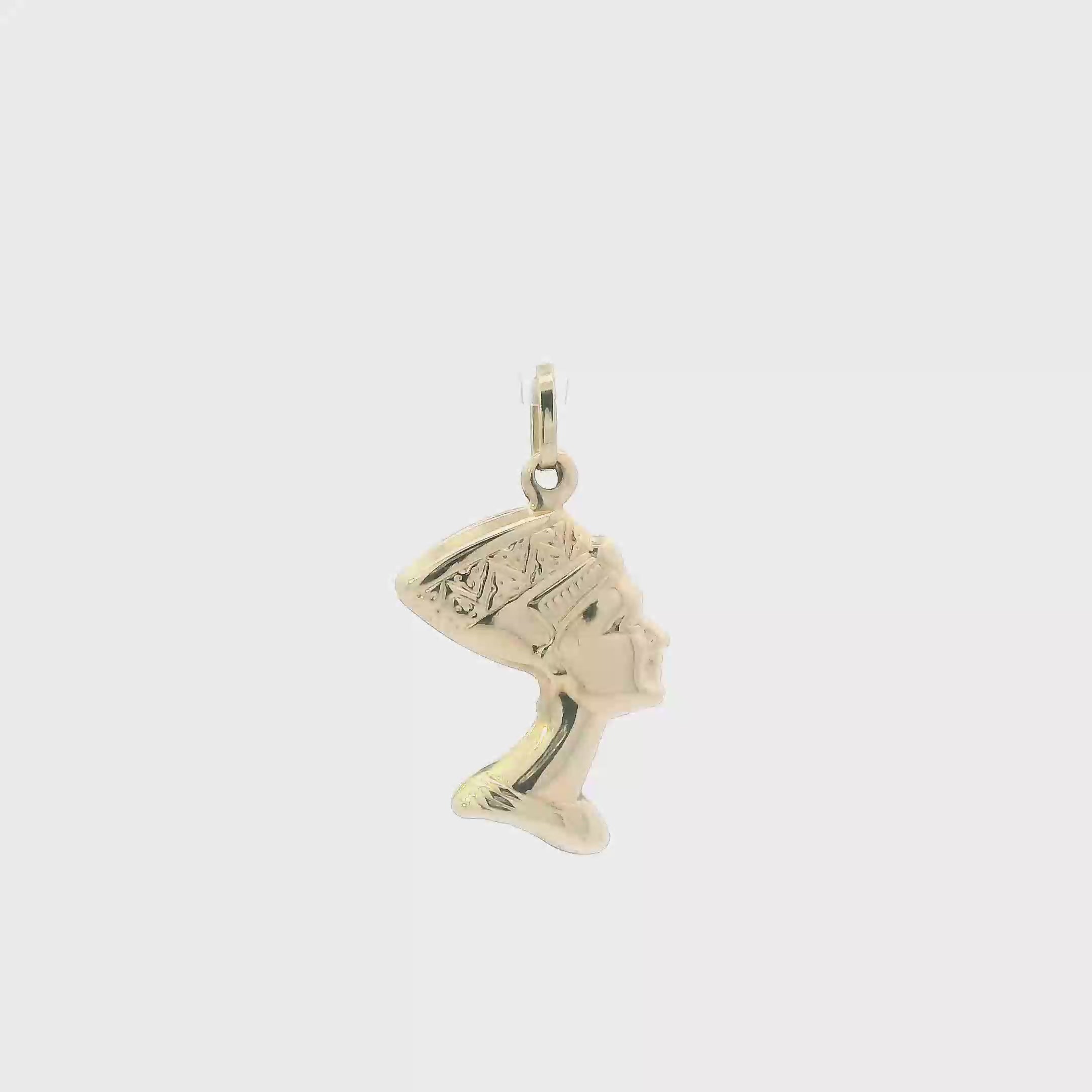 14K Yellow Gold Nefertiti Pendant