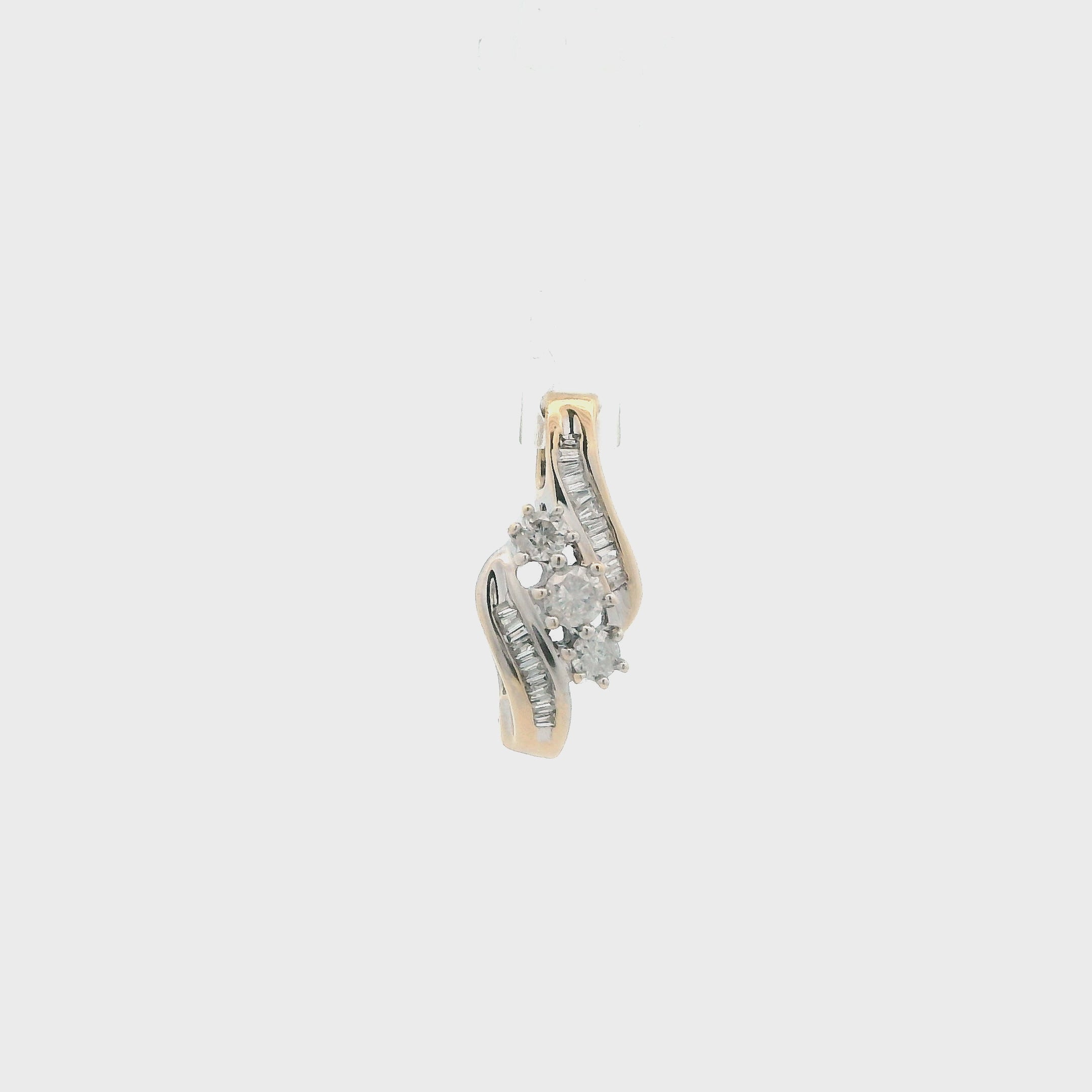 10K Yellow Gold Diamond Pendant - 0.35ct