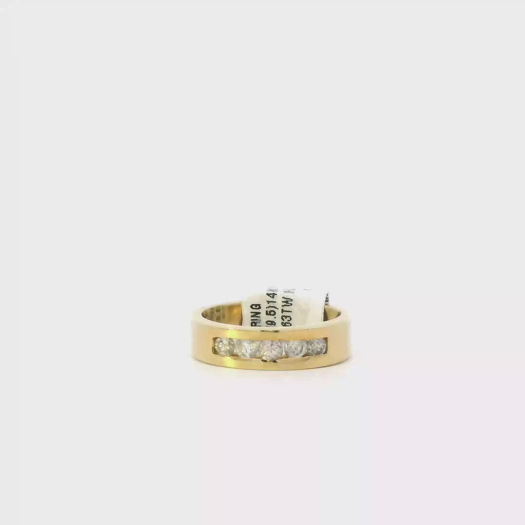14K Yellow Gold Diamond Ring -0.63ct
