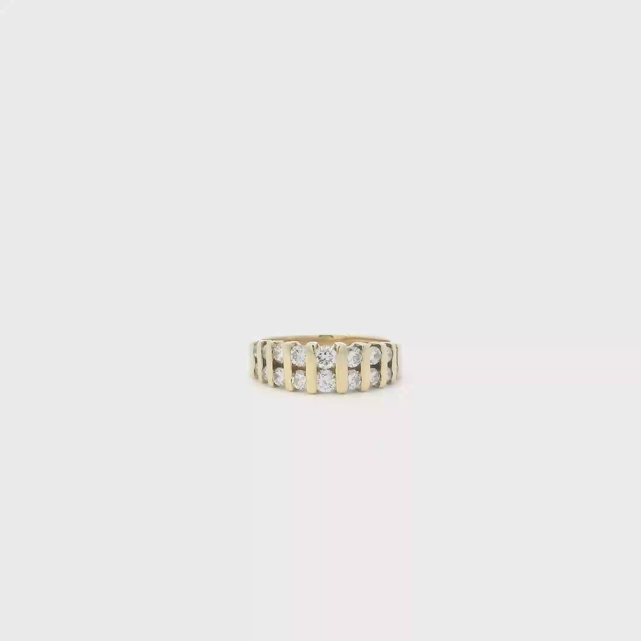 14K Yellow Gold Diamond Women's Ring - 0.67ct
