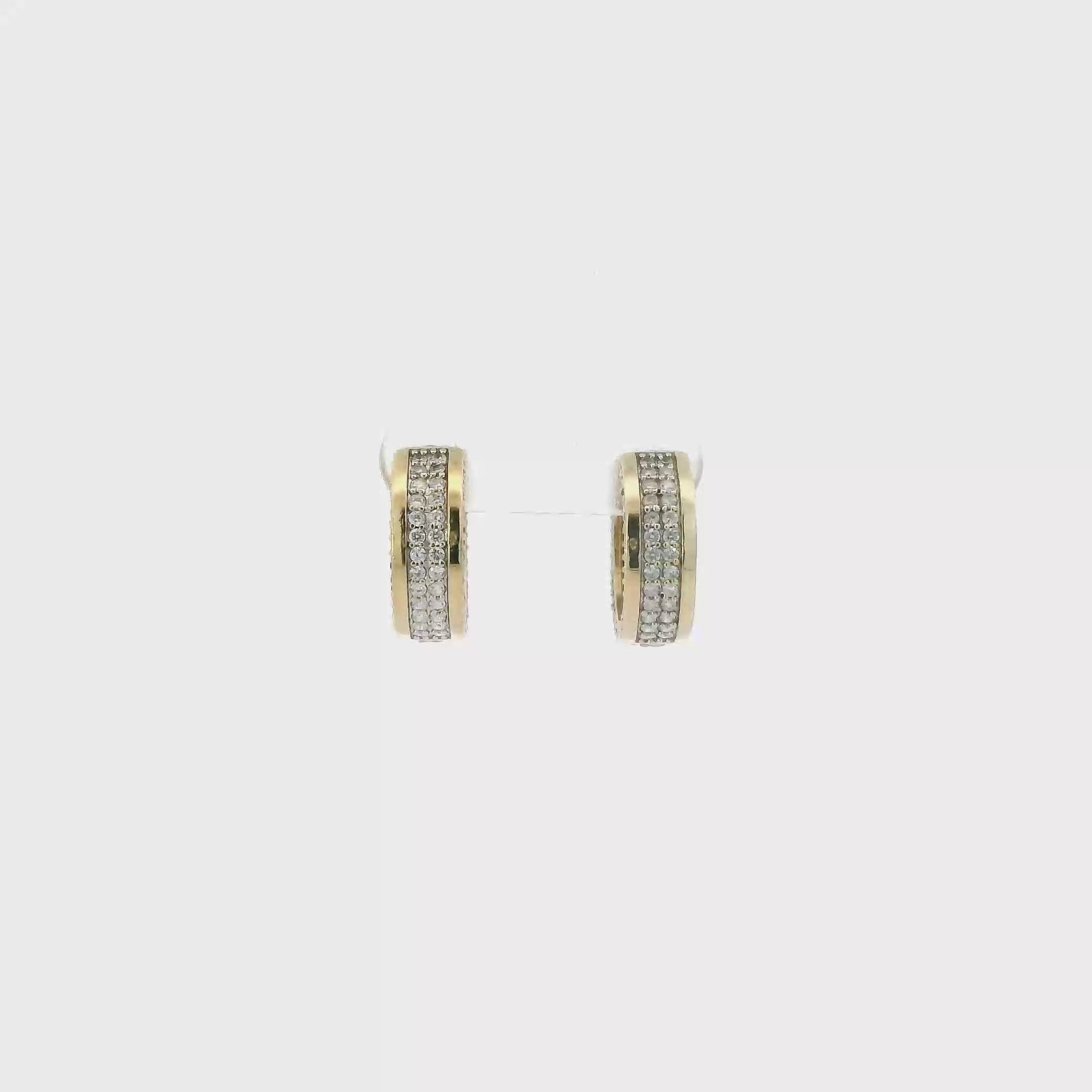10K Yellow Gold Huggie Hoop Earrings