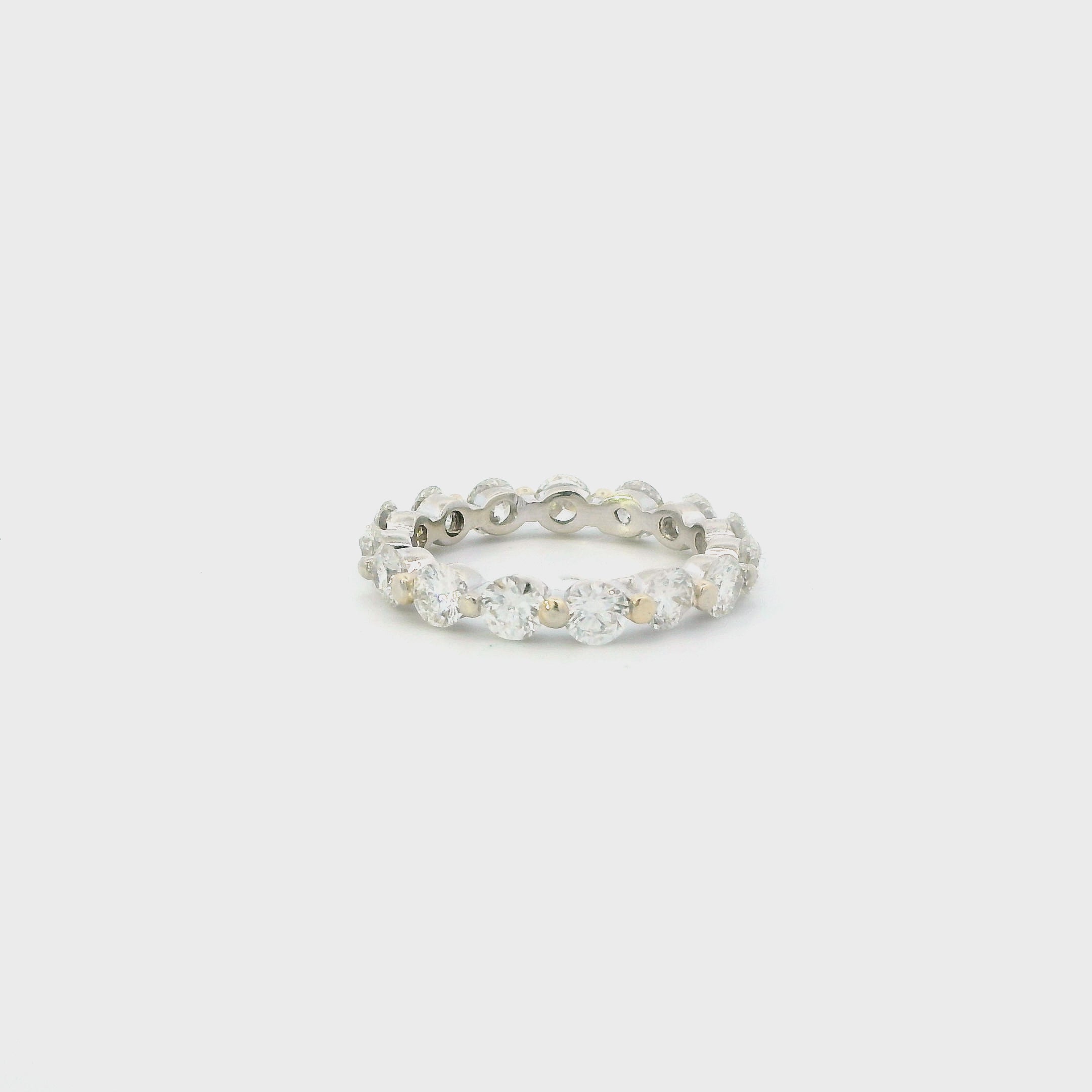 14K White Gold Diamond Eternity Band - 2.65ct