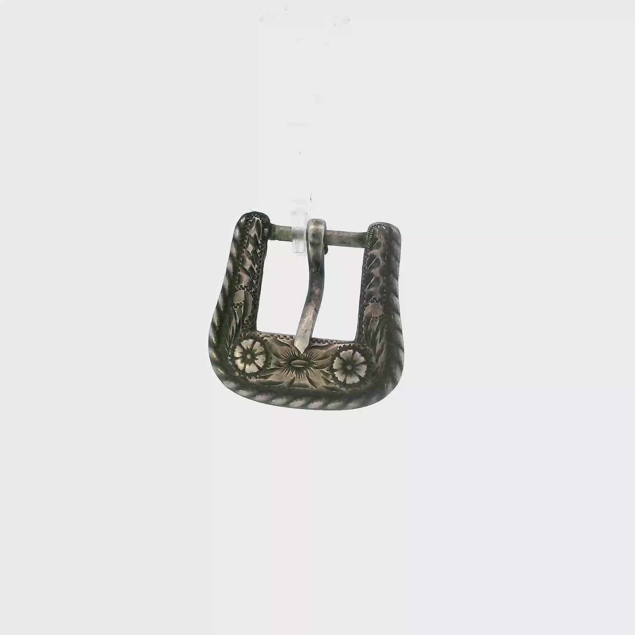 Silver Keystone Bros Small Belt Buckle 1930's-1940's