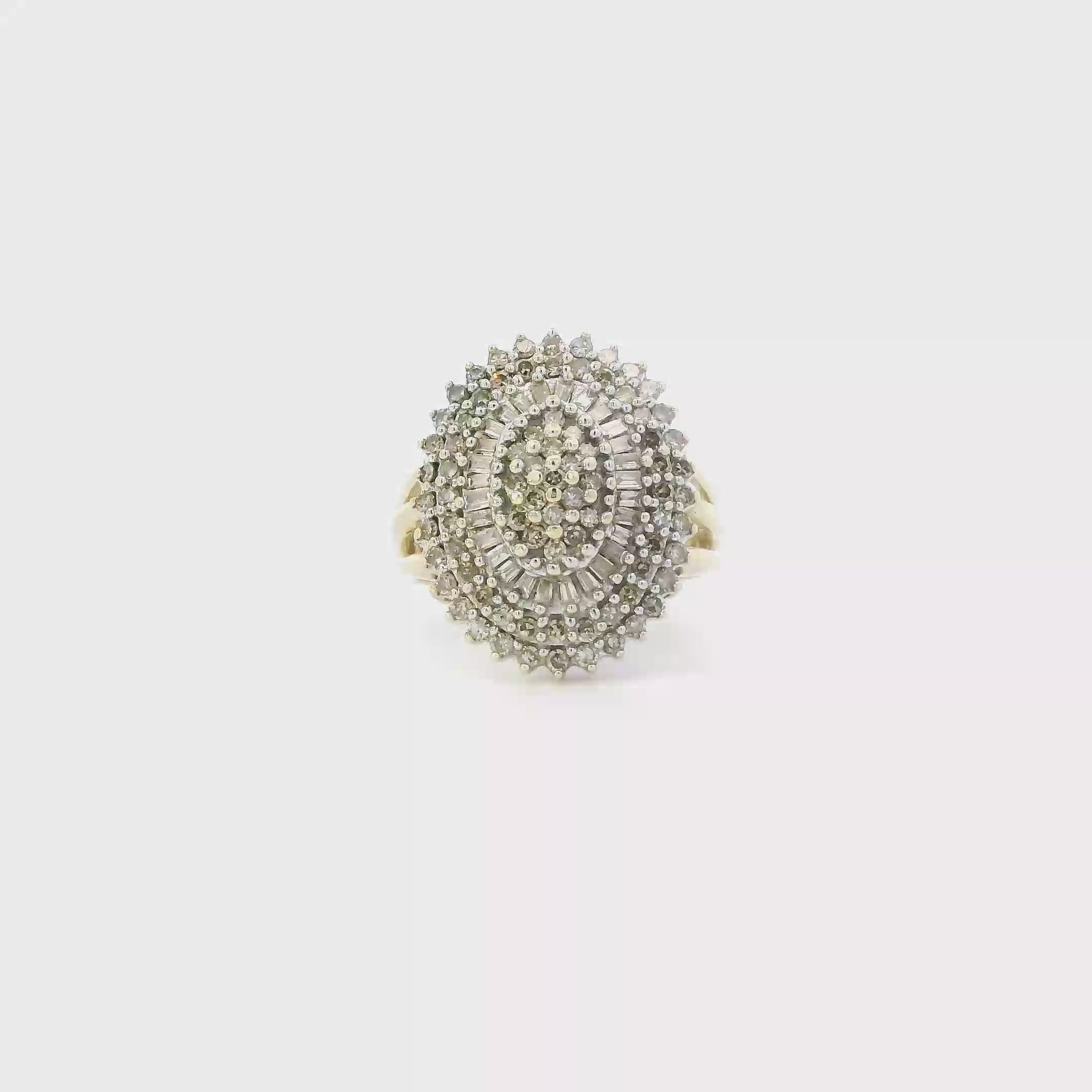 10K Yellow Gold Diamond Womens Ring