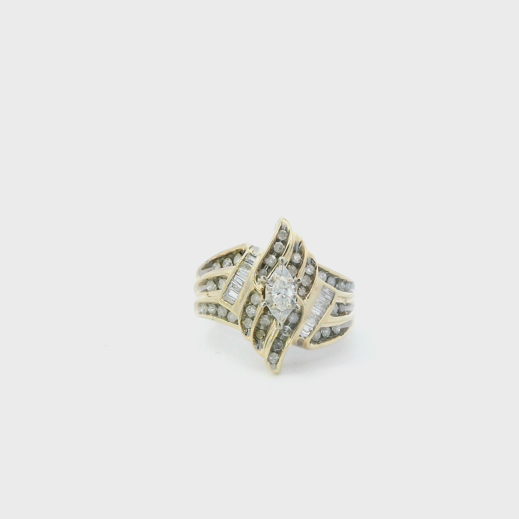 10K Yellow Gold Diamond Ring - 0.4ct