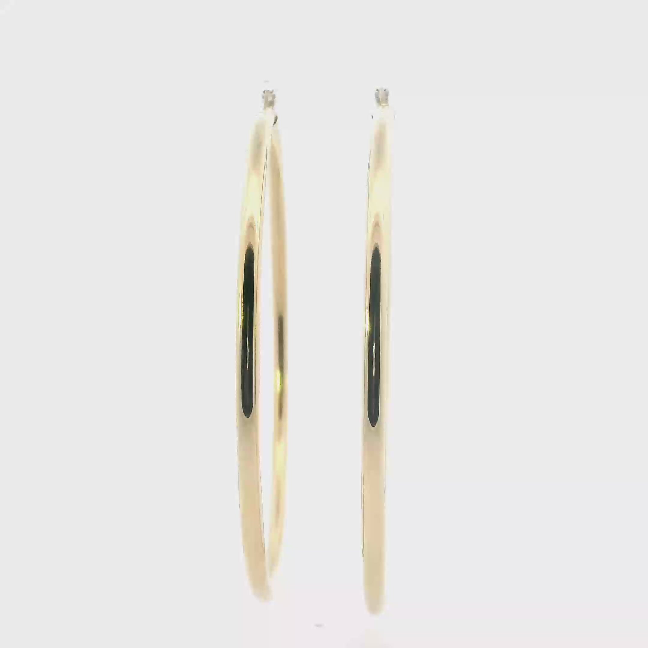 14K Yellow Gold Large Hoop Earrings