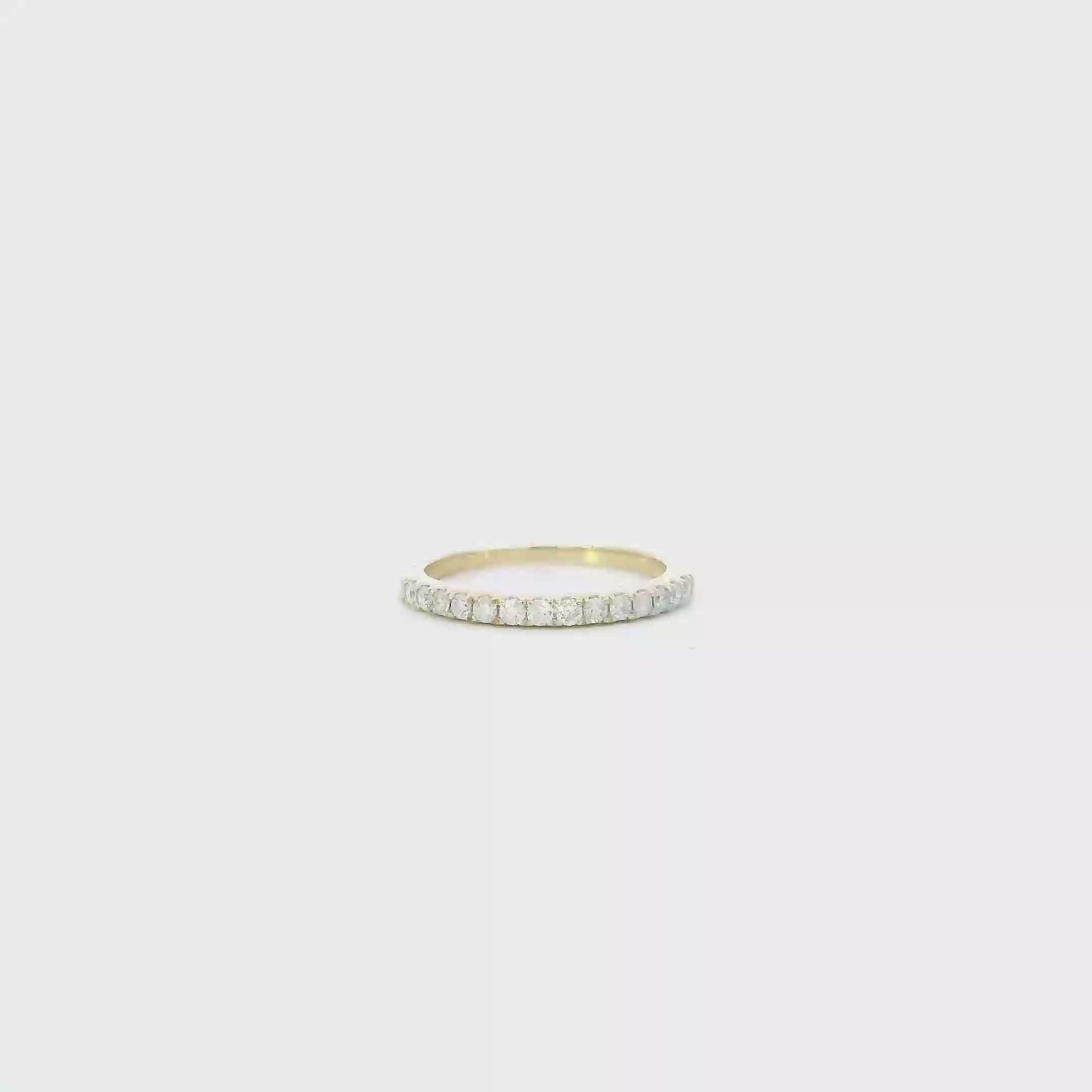 14K Yellow Gold Diamond Womens Ring - 0.21ct