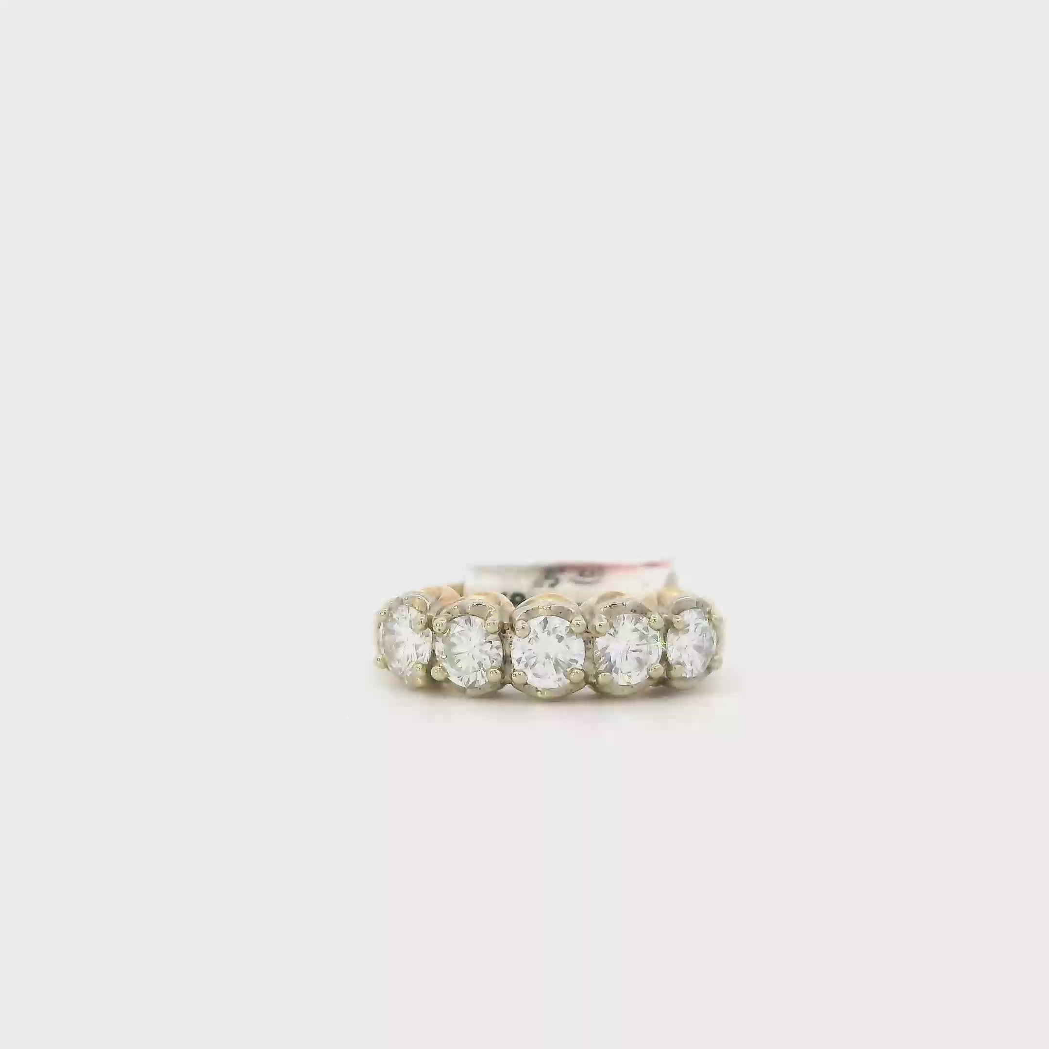 14K Yellow Gold Diamond Women's Ring -1.02ct